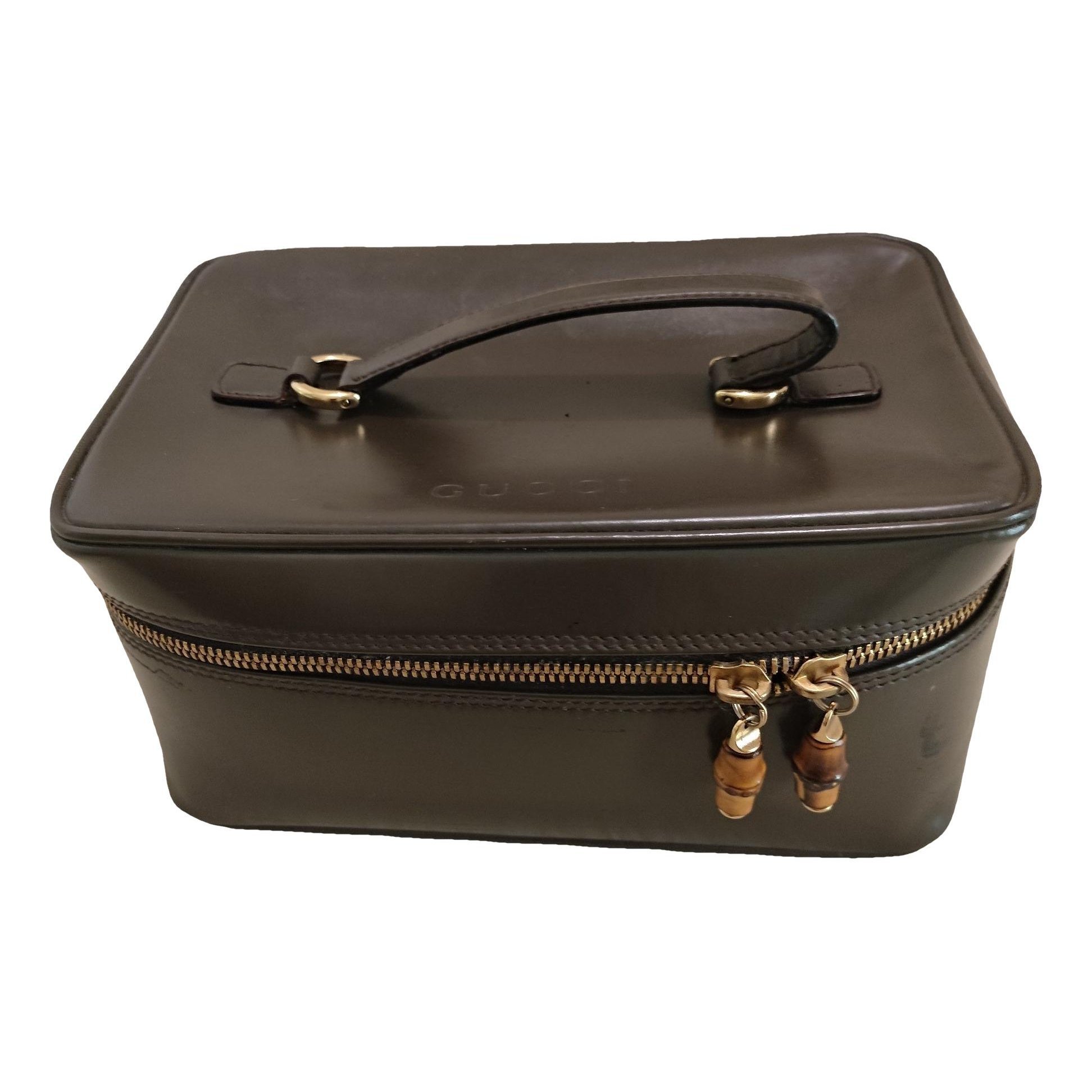 Vintage Bamboo patent leather bag