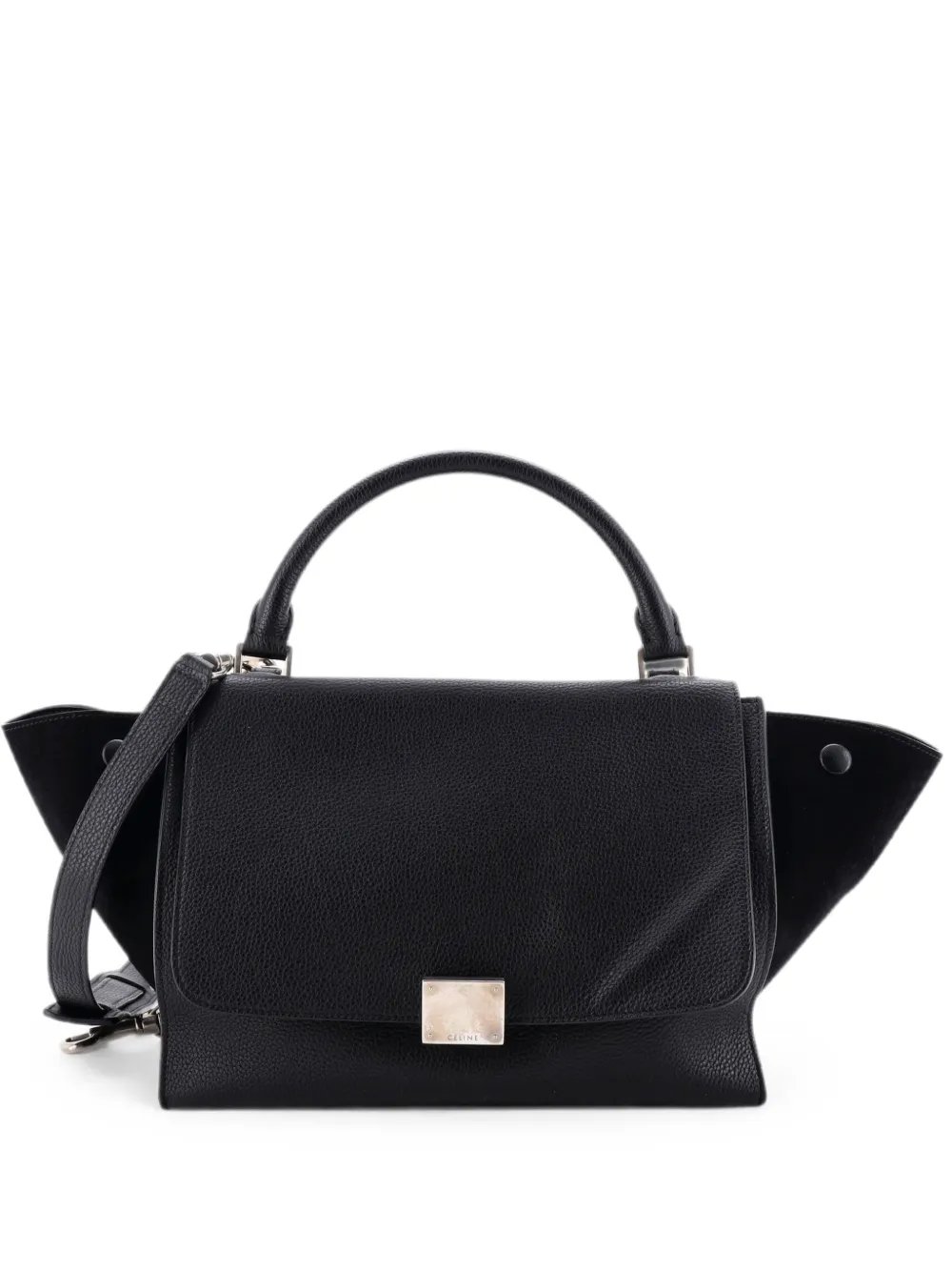 Tricolor Trapeze Bag Leather Small satchel