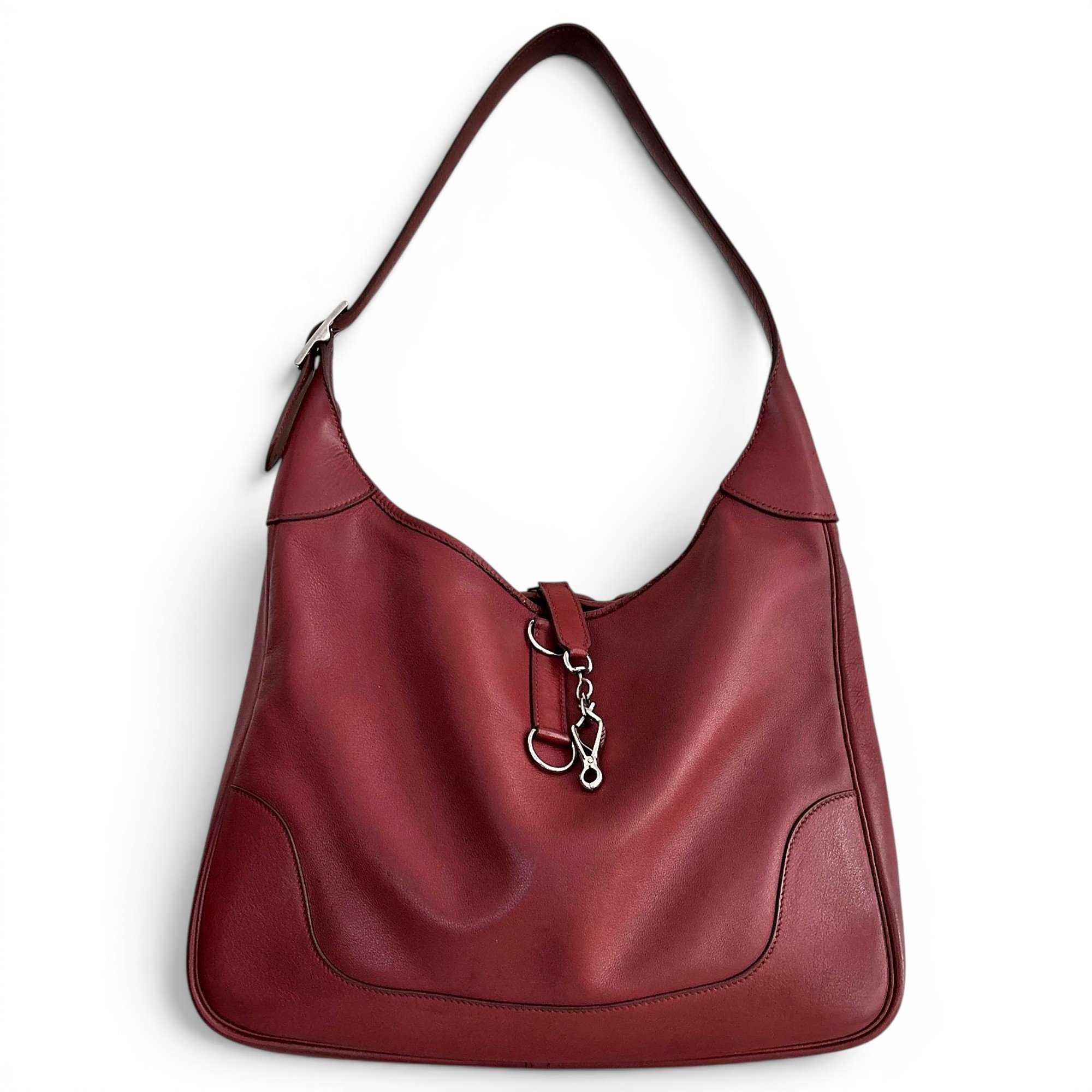 Trim leather handbag