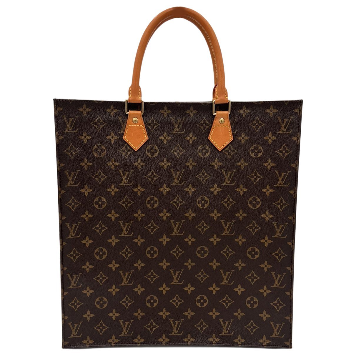 Plat leather handbag