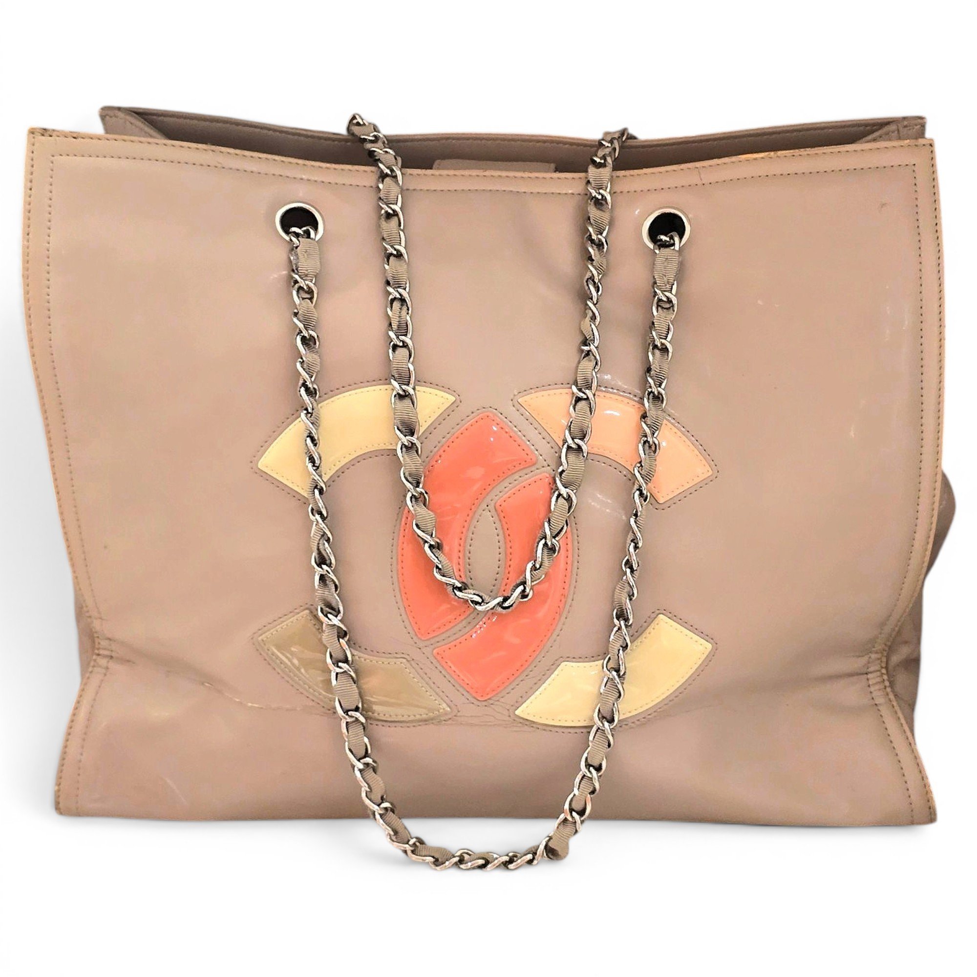 Patent leather tote