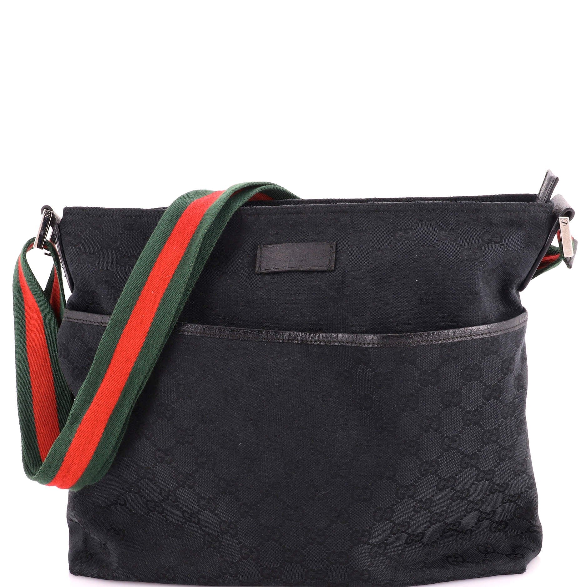 Front Pocket Web Messenger GG Canvas Medium