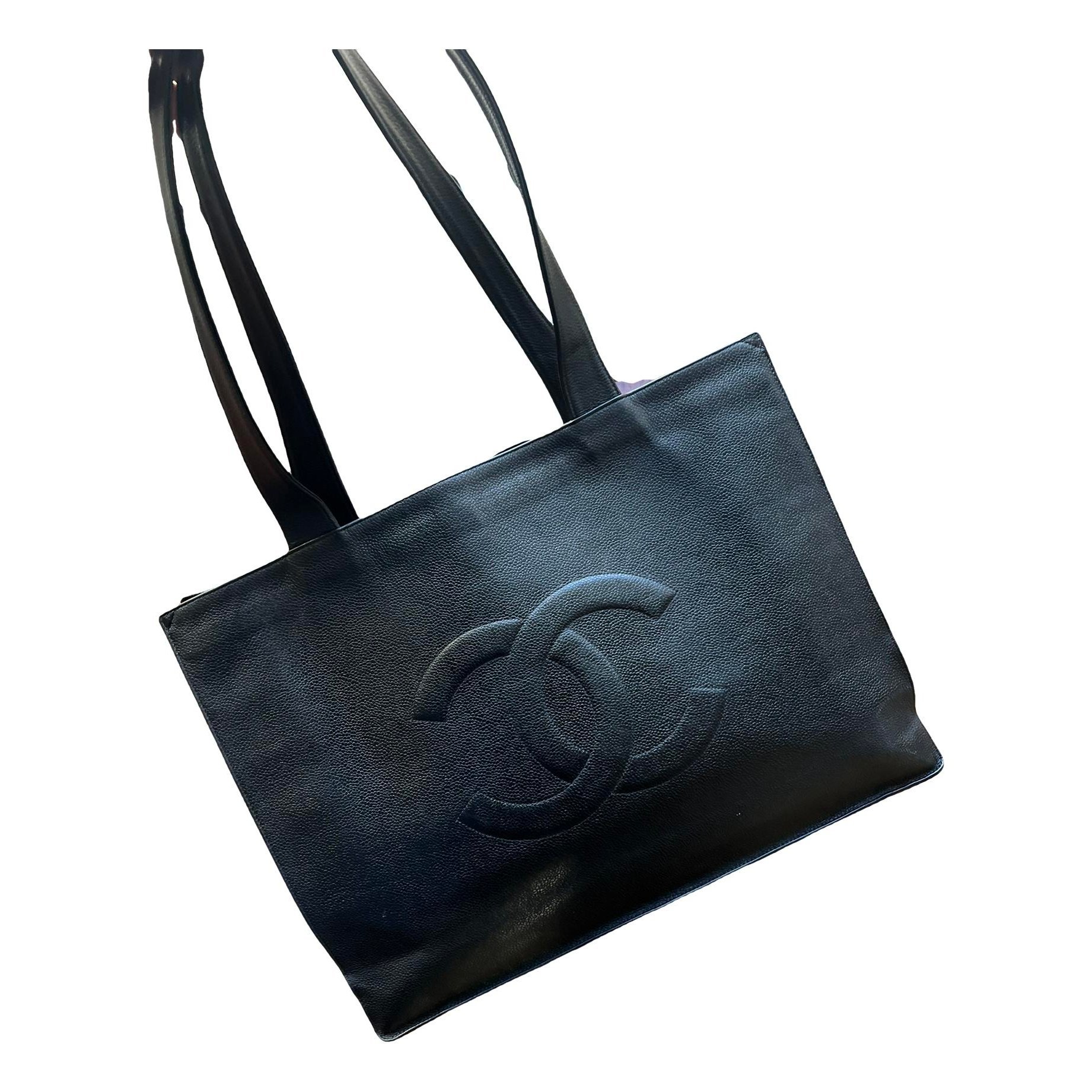 Vintage CC Chain leather tote