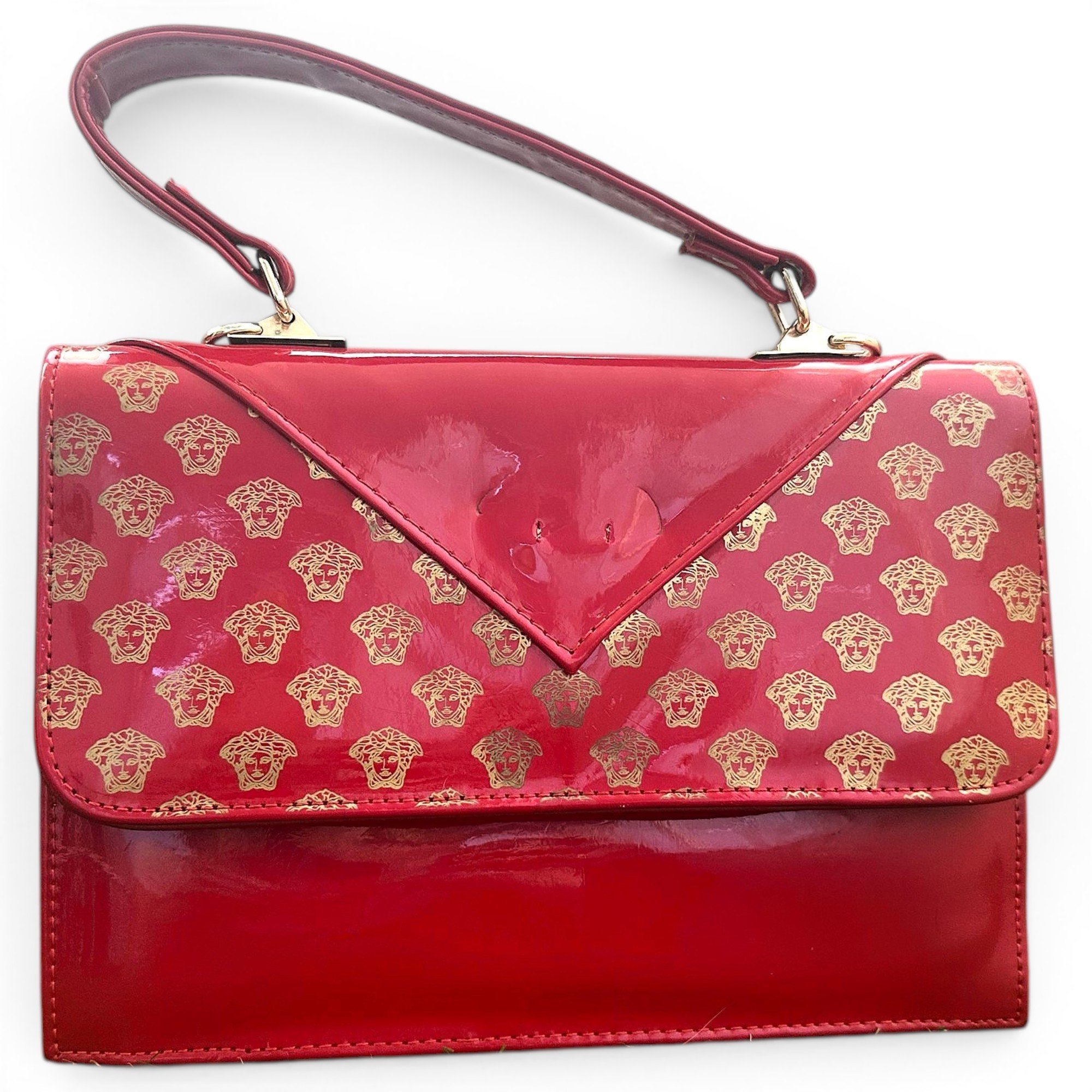 La Medusa patent leather handbag