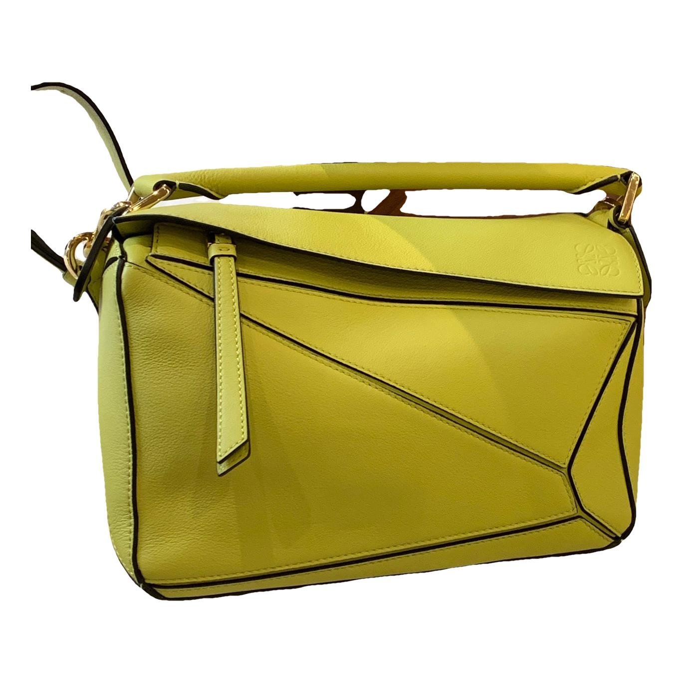 Puzzle leather handbag