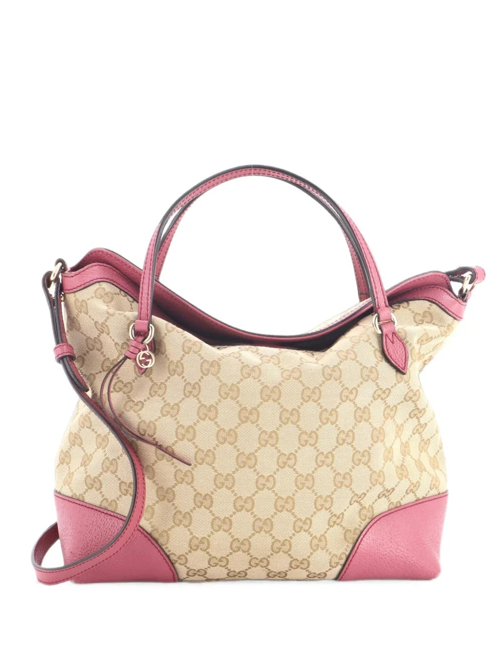 Bree Convertible Top Handle Bag GG Canvas with Leather Medium tote bag