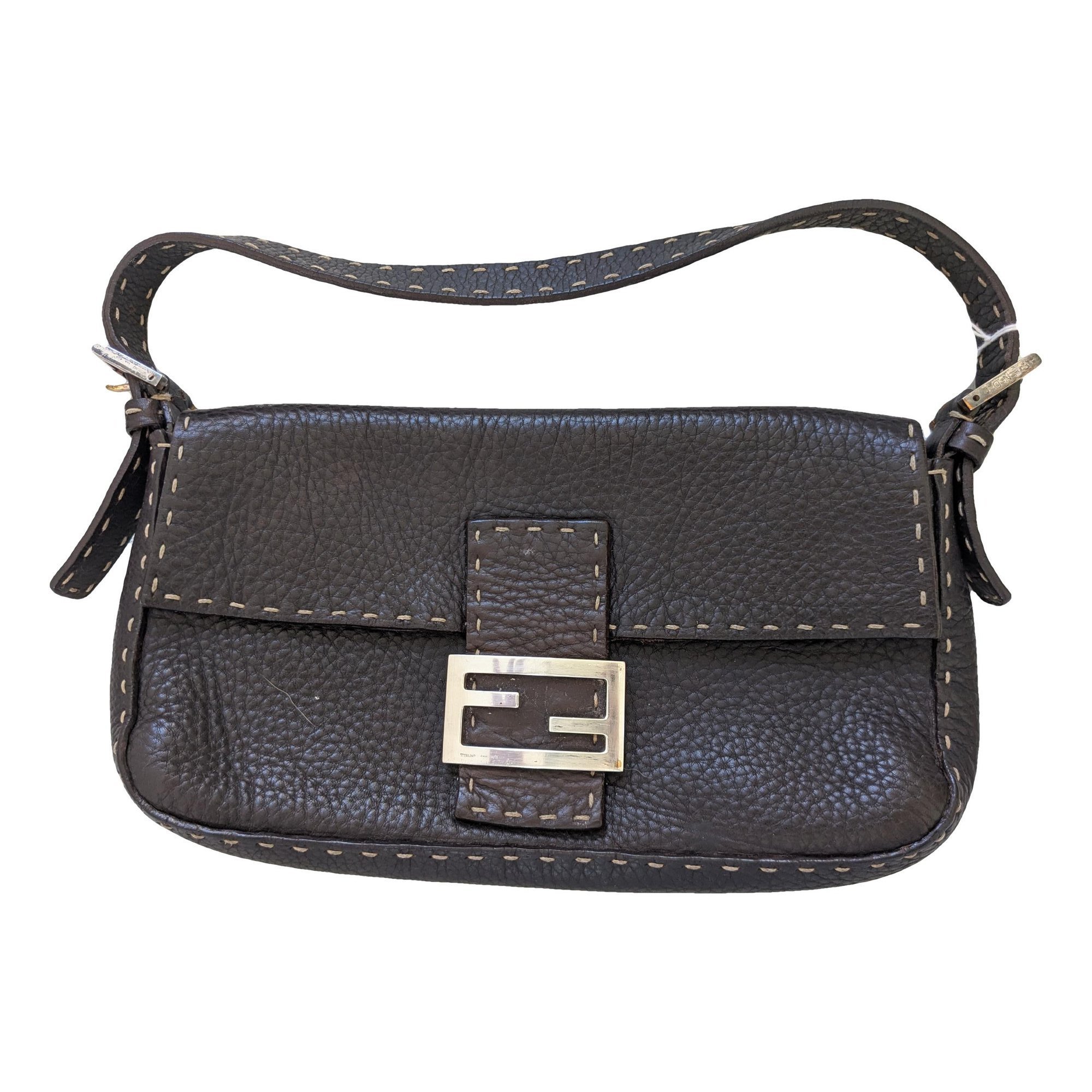 Baguette leather handbag