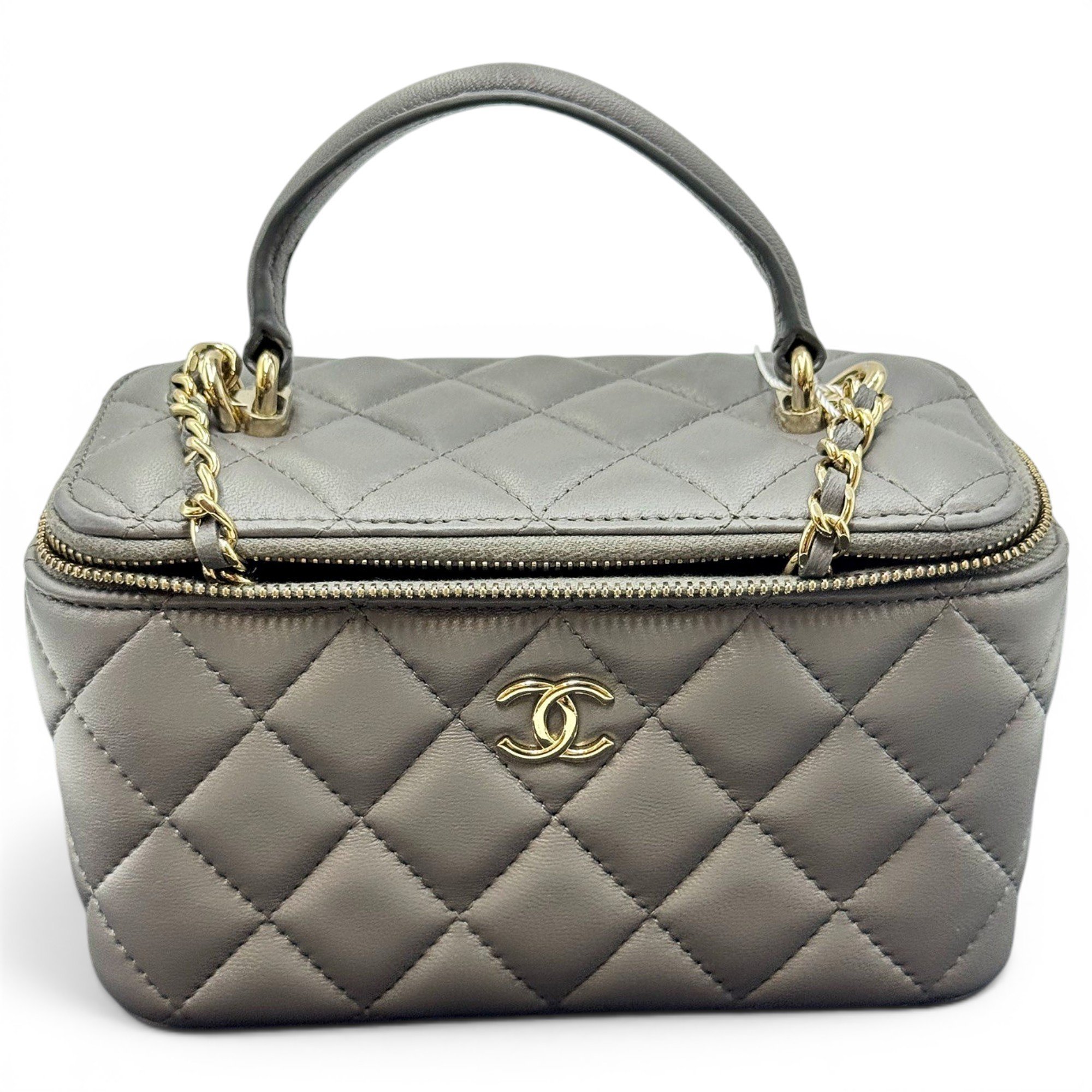 Vanity leather handbag