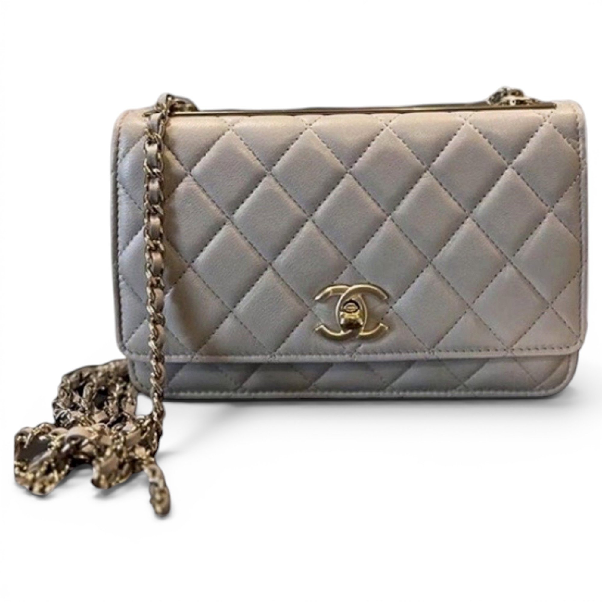 Trendy CC Wallet on Chain leather crossbody bag