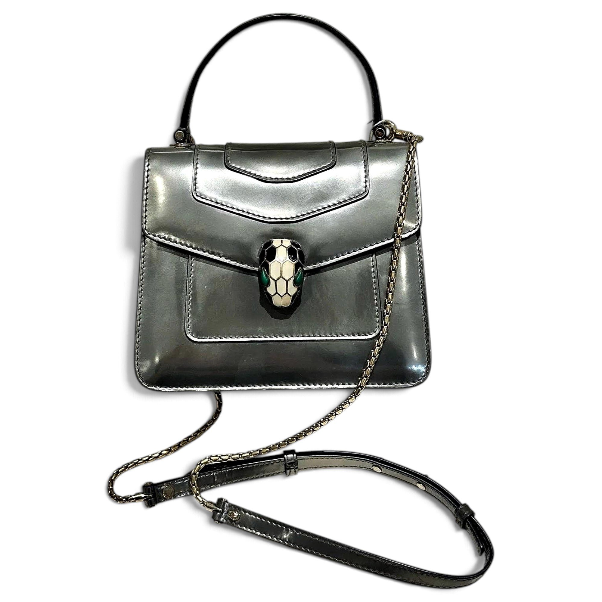 Serpenti leather handbag