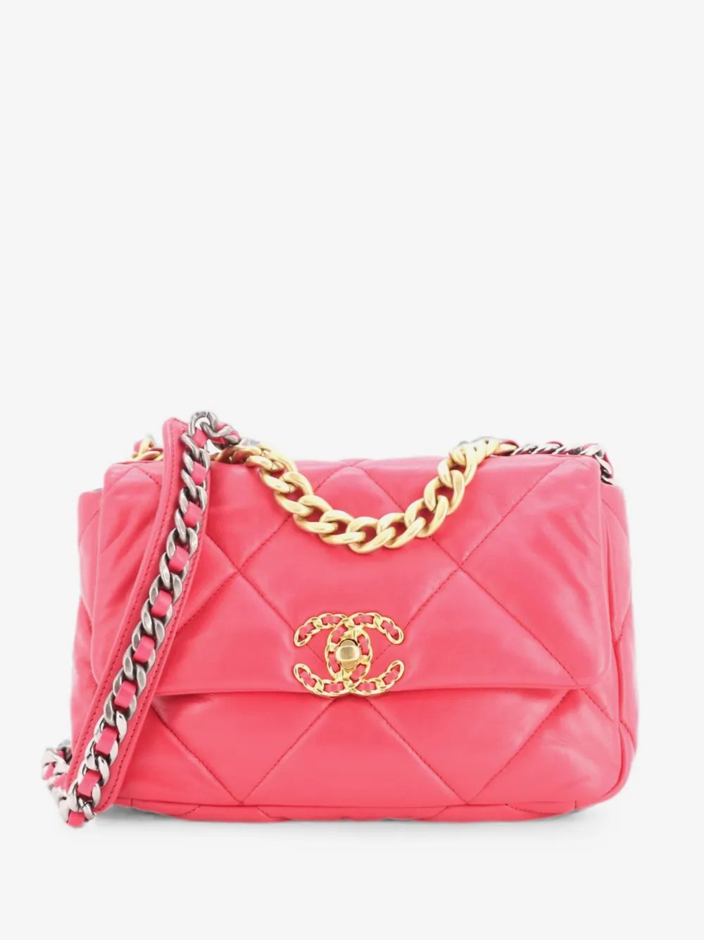 19 Flap Bag Quilted Leather Medium crossbody bag