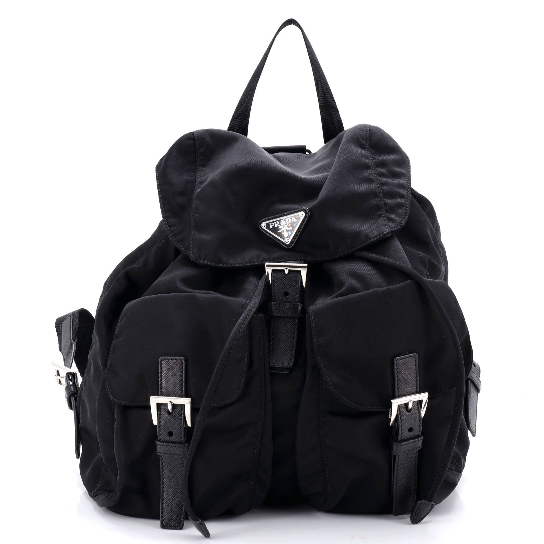 Prada Double Front Pocket Backpack Tessuto Medium