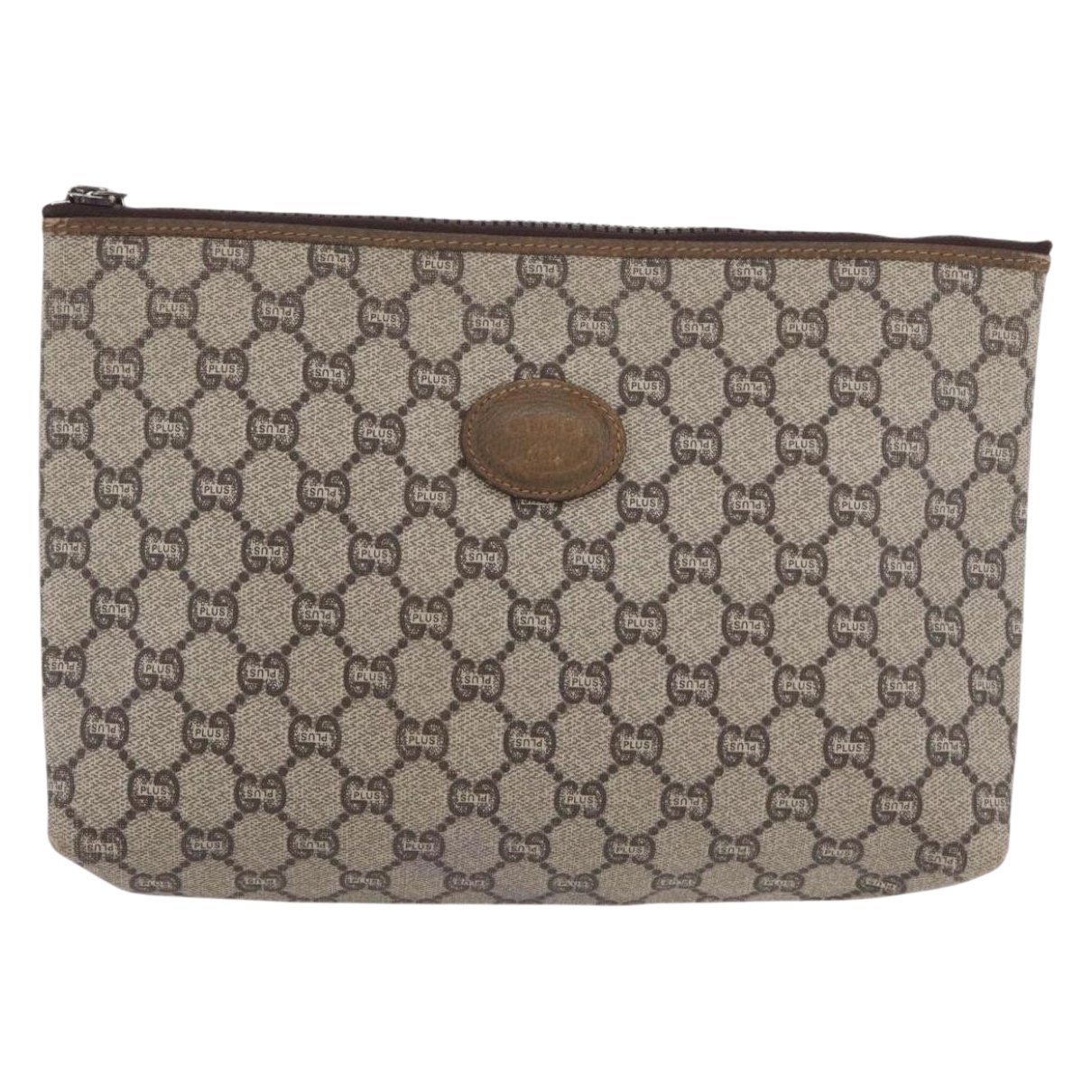 Leather clutch bag