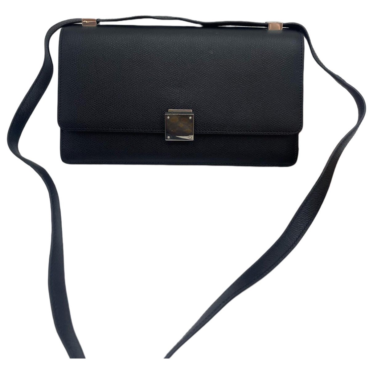 Case flap leather handbag