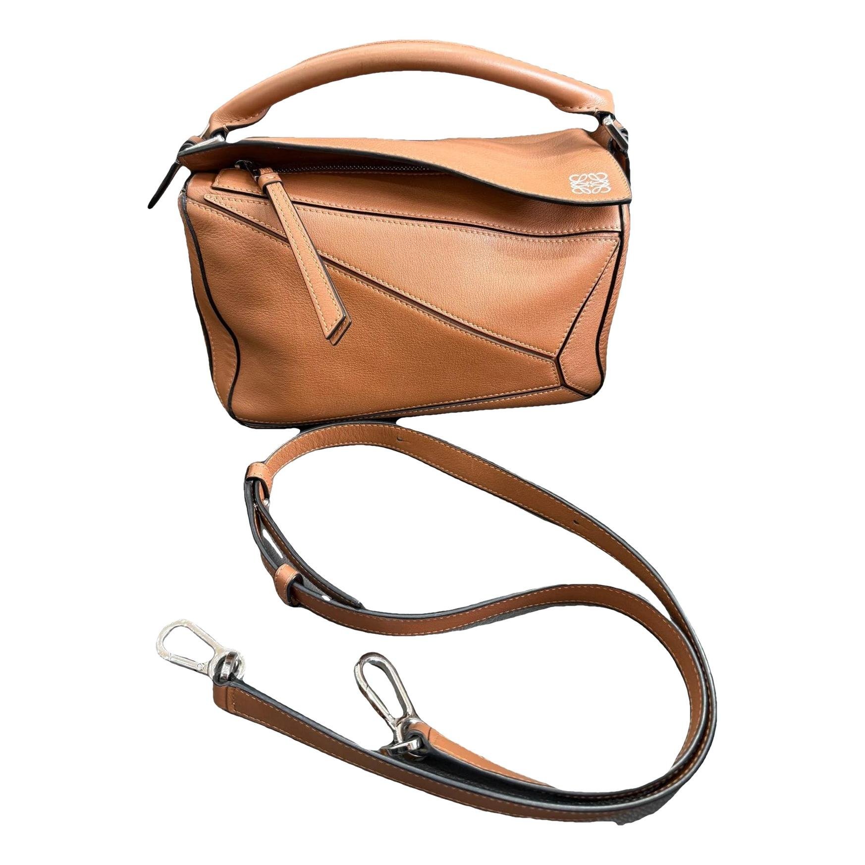 Puzzle leather mini bag