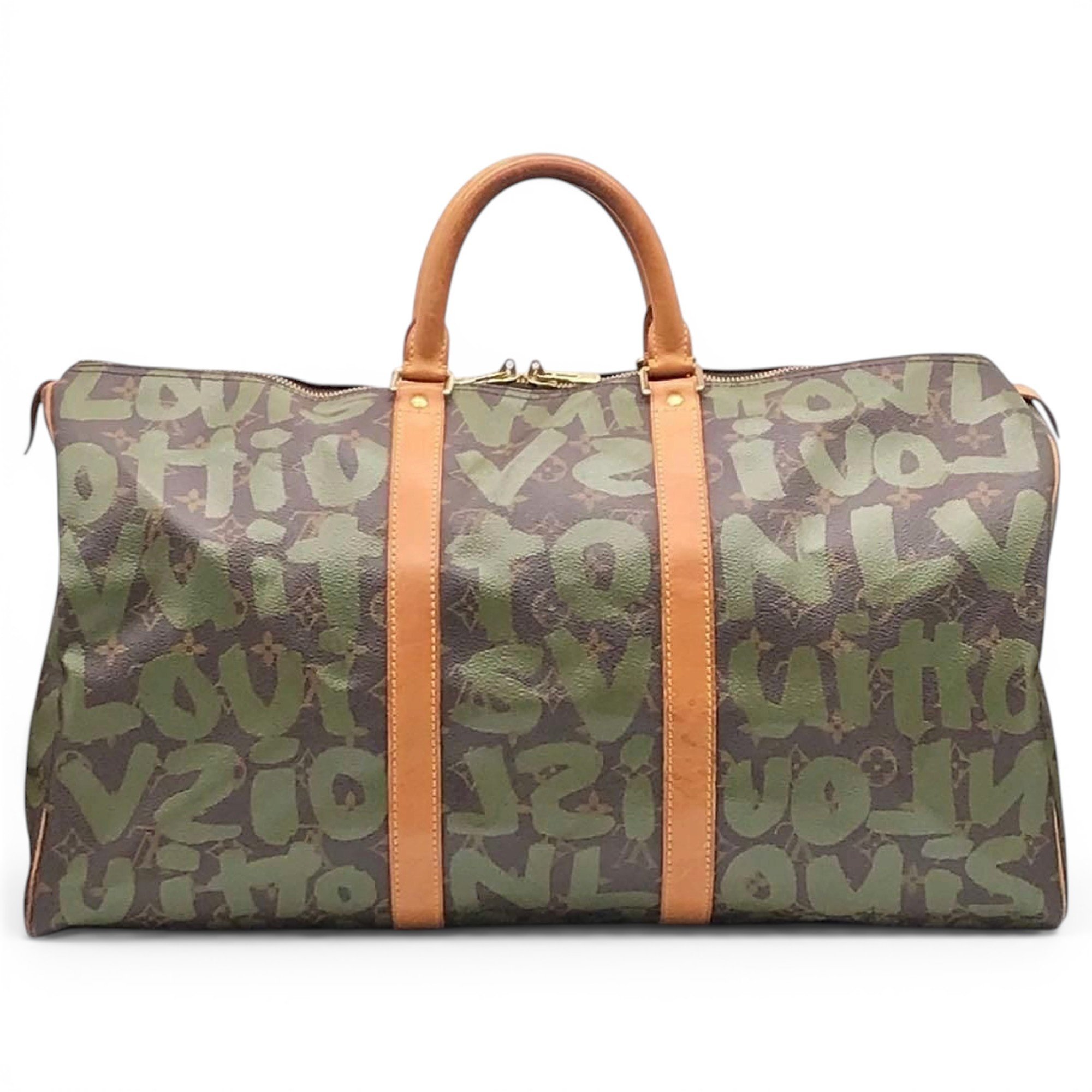 Keepall leather travel bag