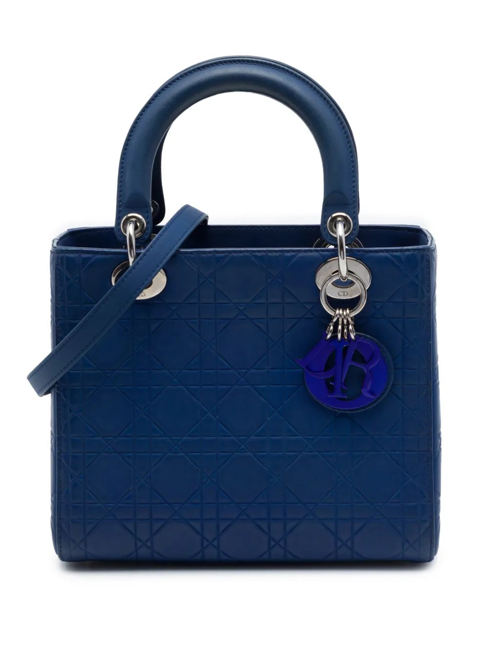 2013 Medium Ultra Matte Calfskin Embossed Cannage Lady Dior satchel