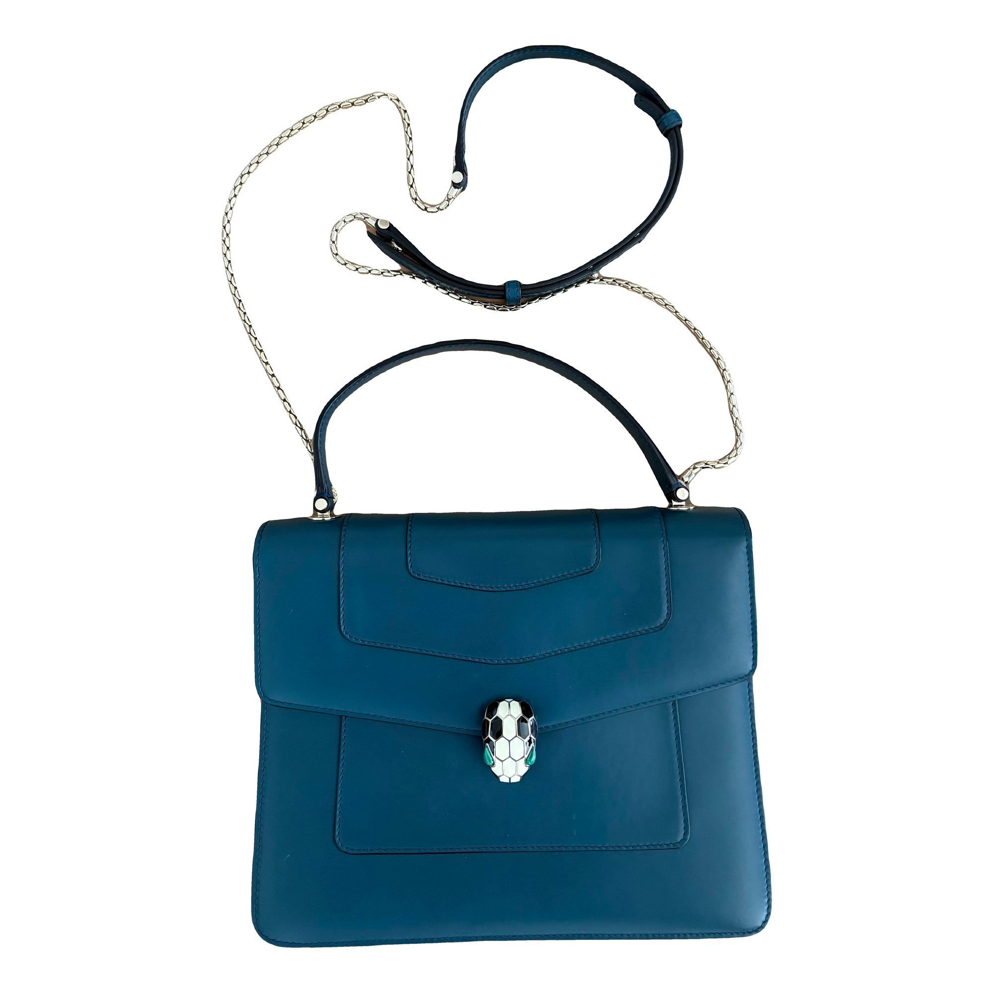Serpenti leather handbag