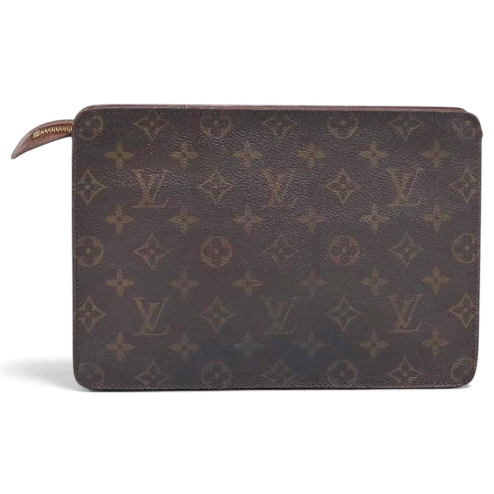Leather clutch bag
