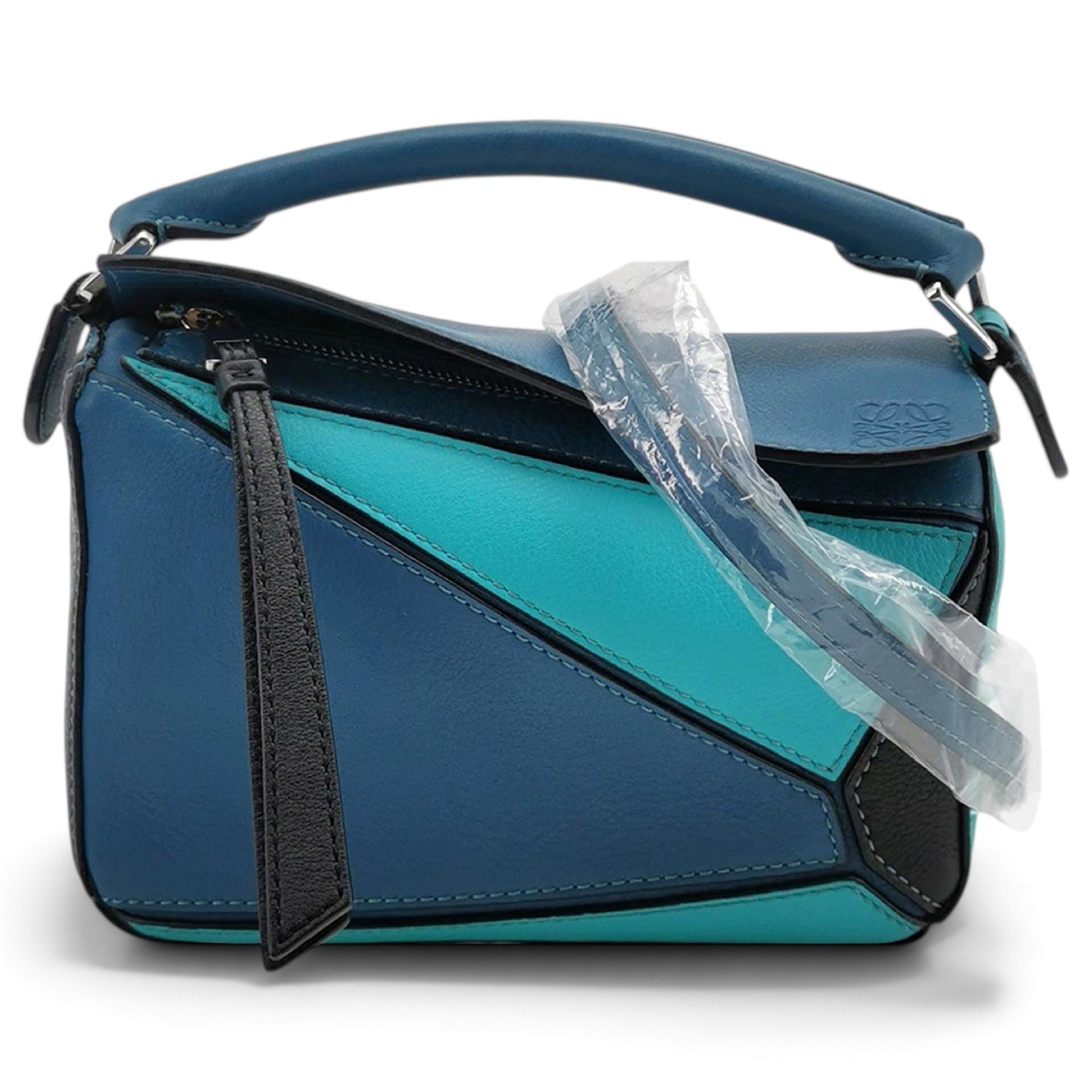 Puzzle leather handbag