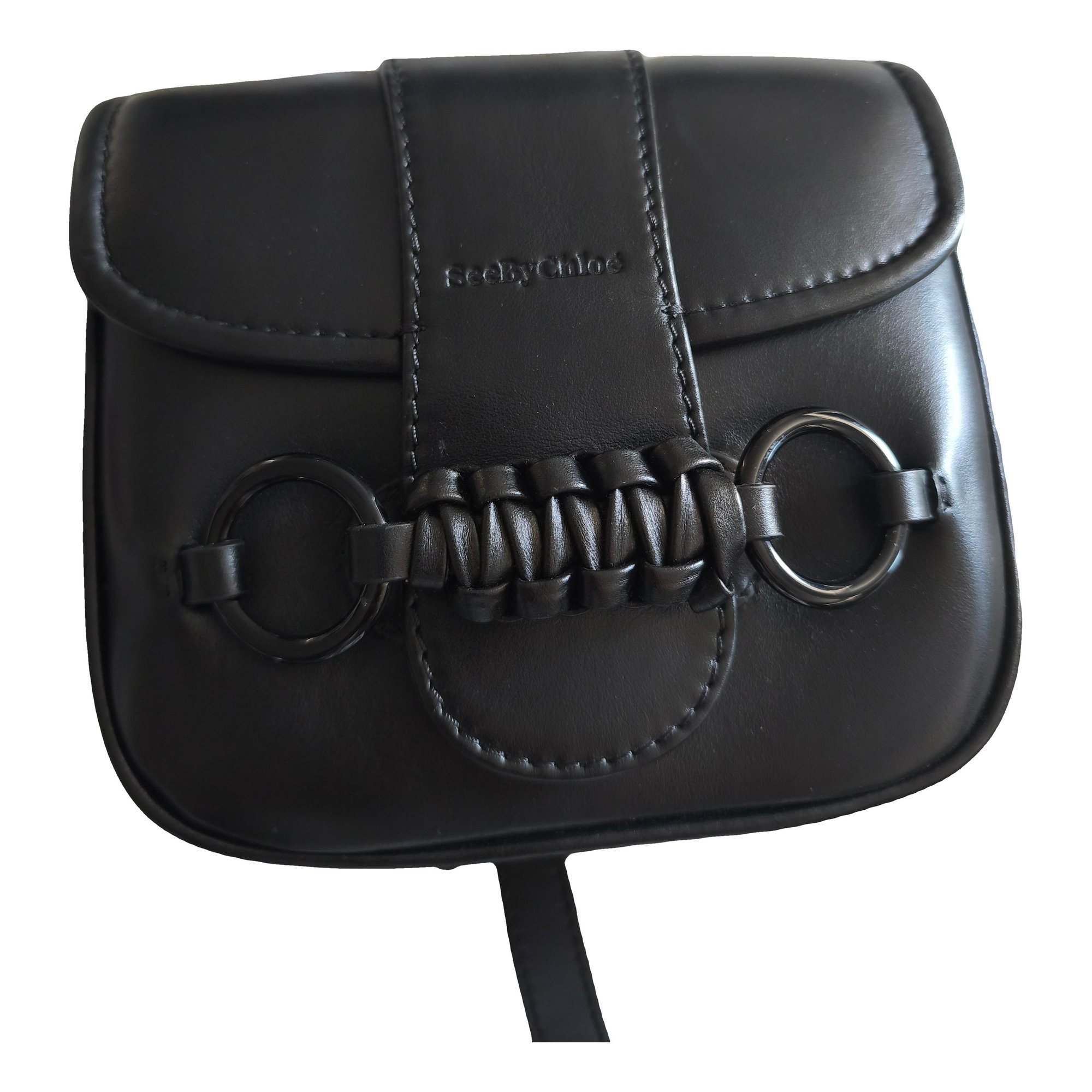 Leather clutch bag