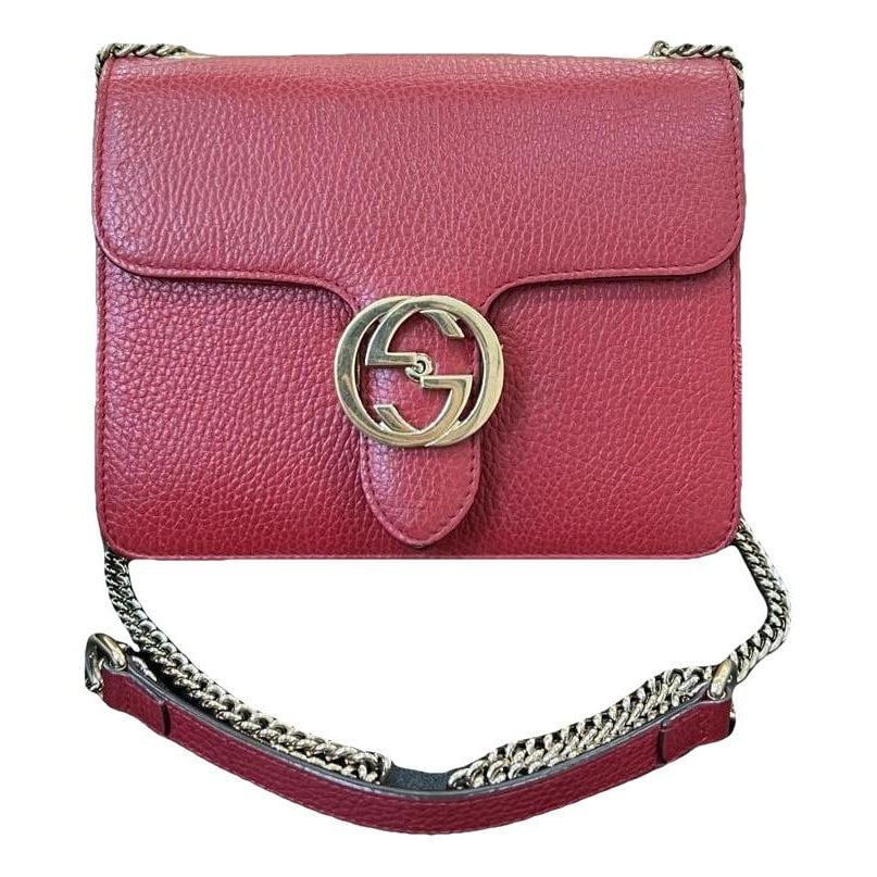 Interlocking leather handbag