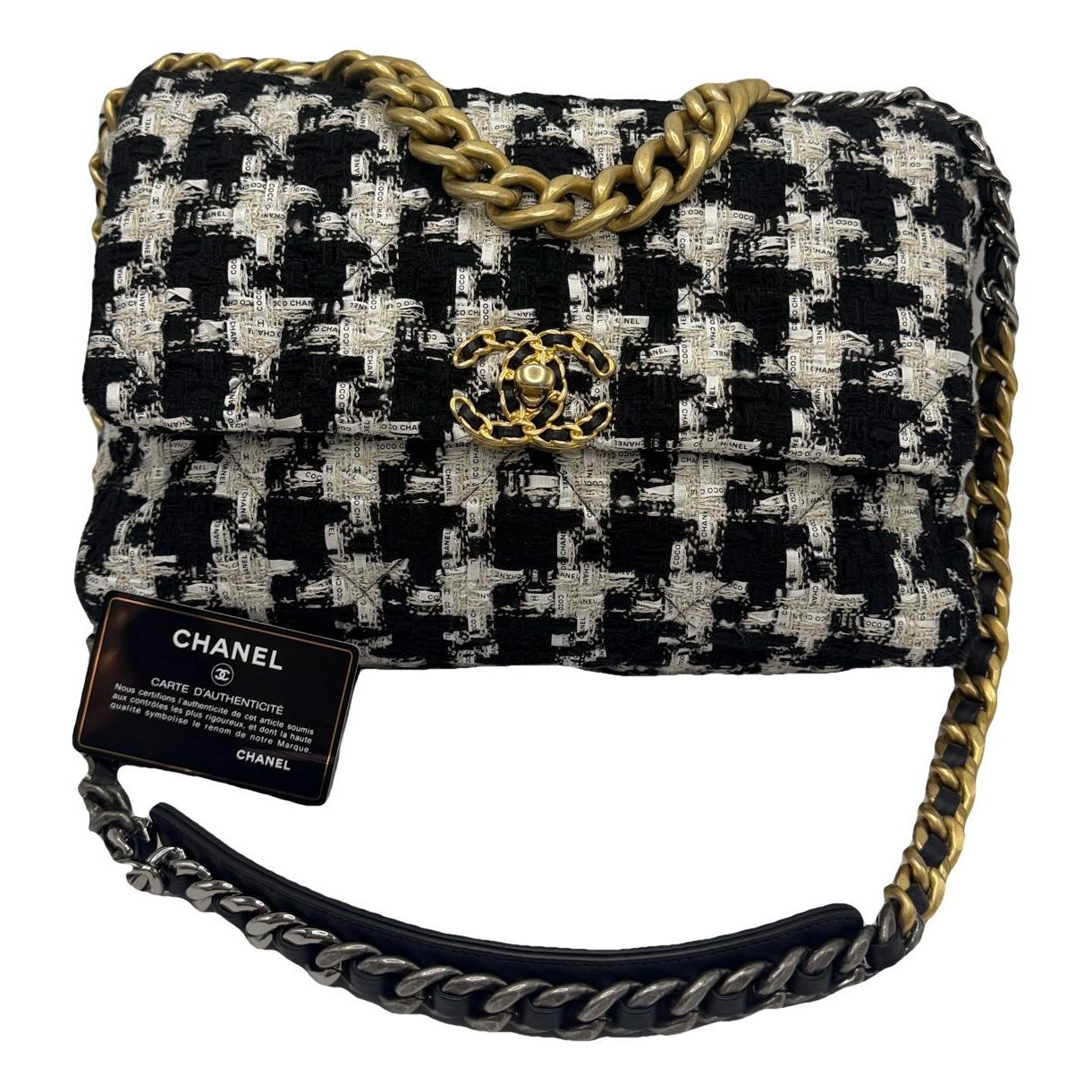 Chanel 19 tweed handbag