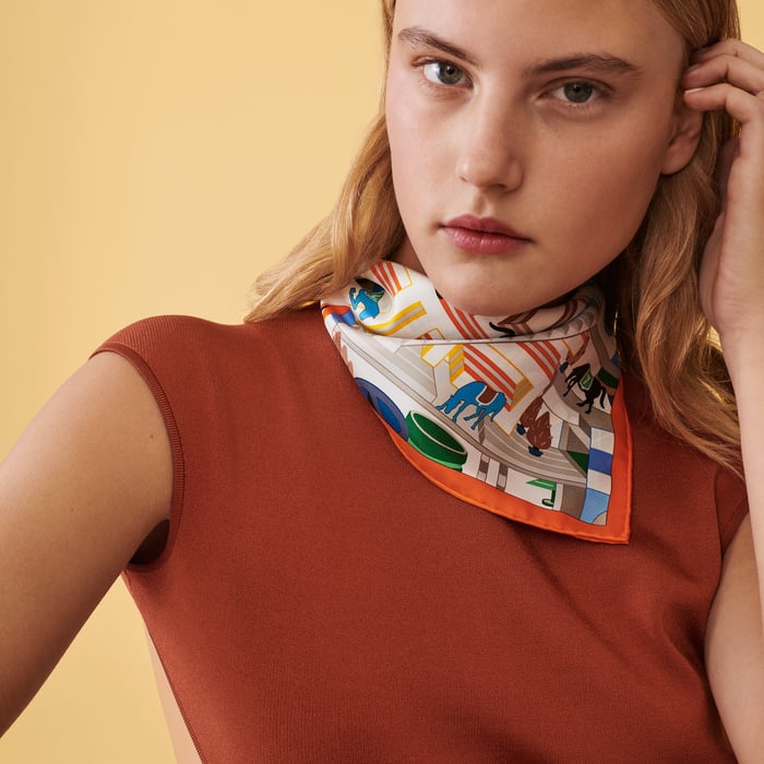 Hermès Horse Club Detail Scarf 45