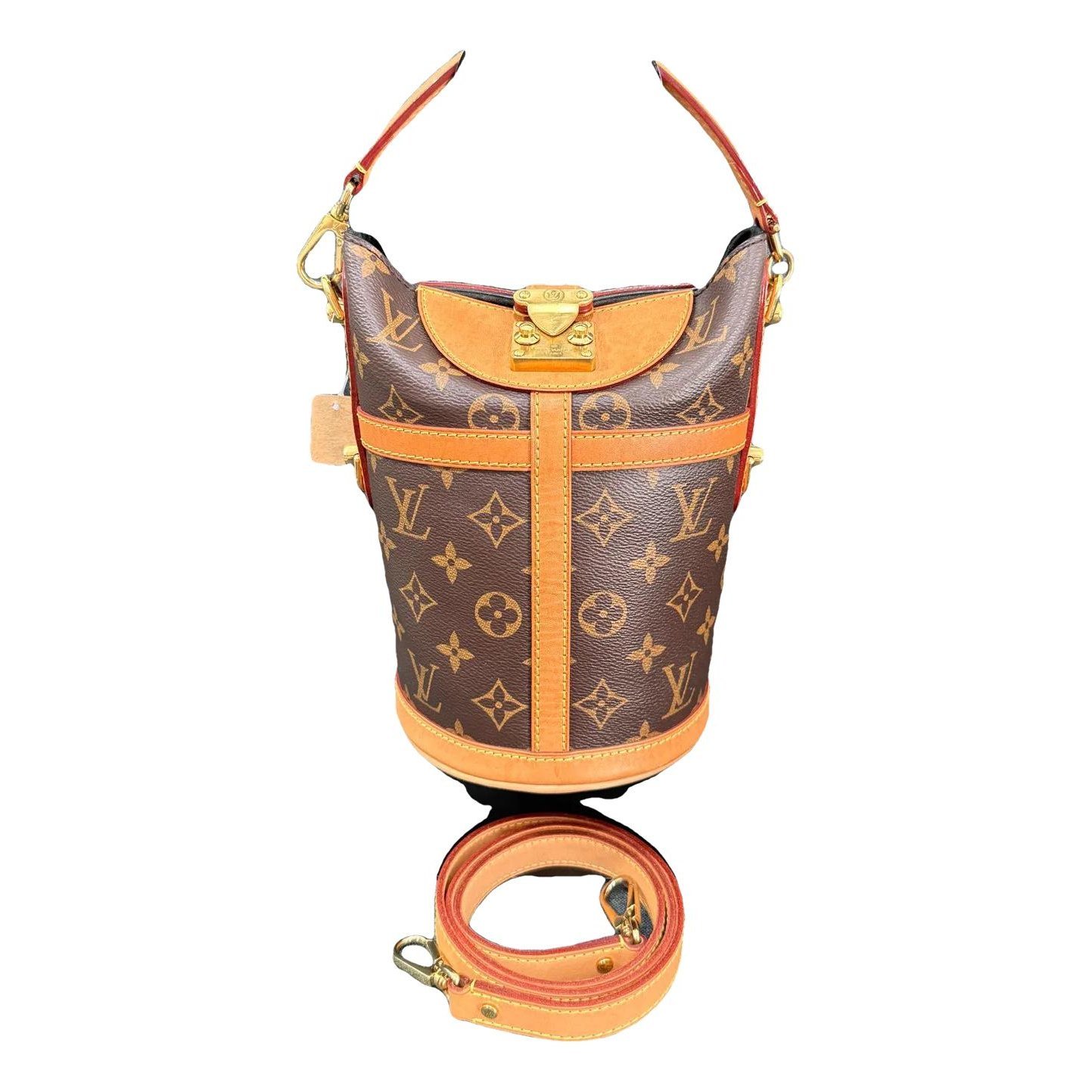 Duffle vinyl handbag