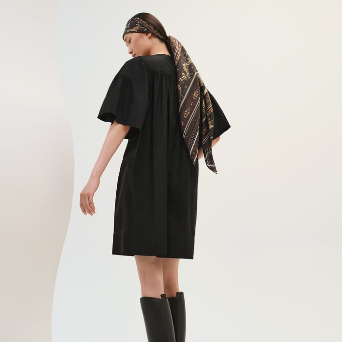 Noir "Mosaique" Short Boho Dress