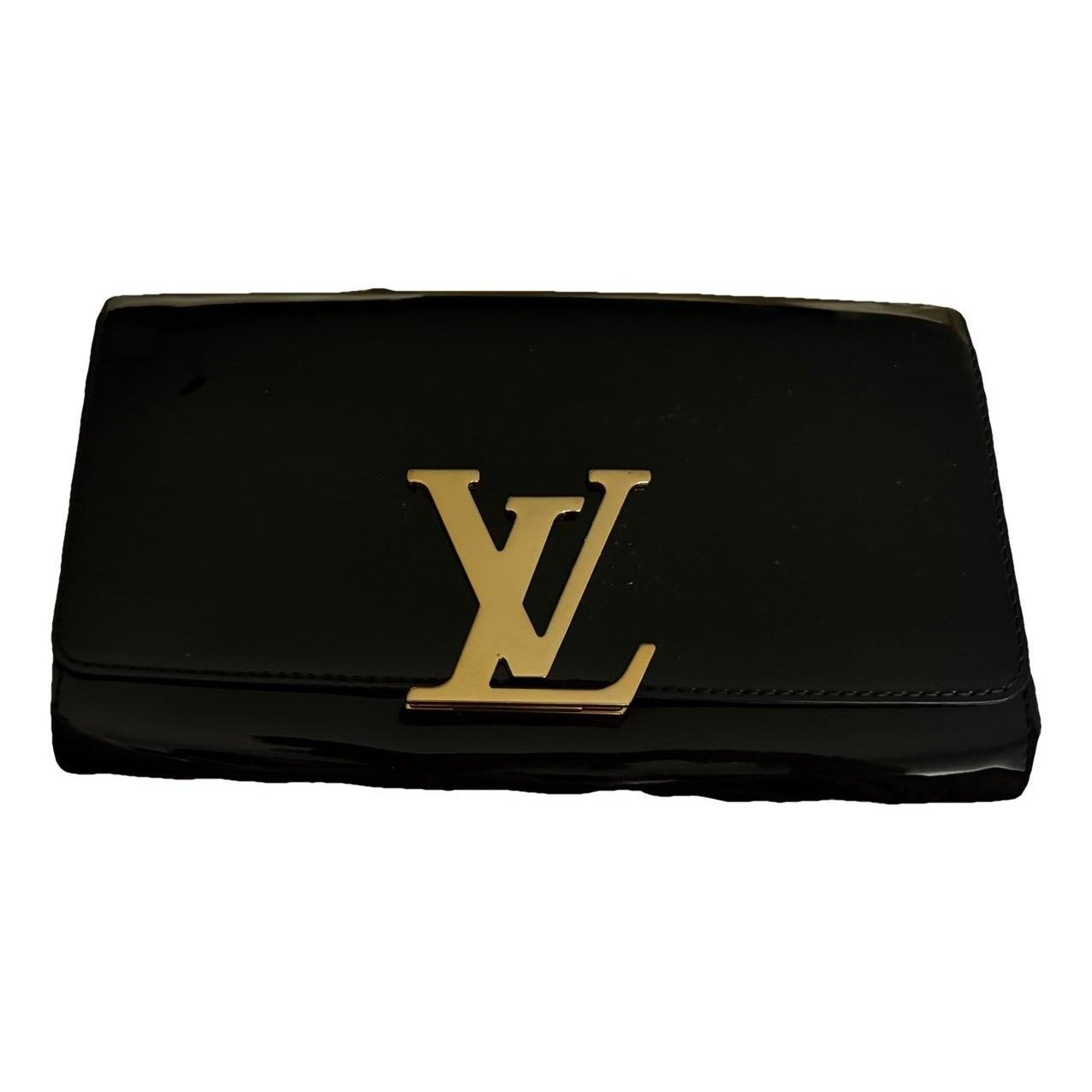 Patent leather clutch bag