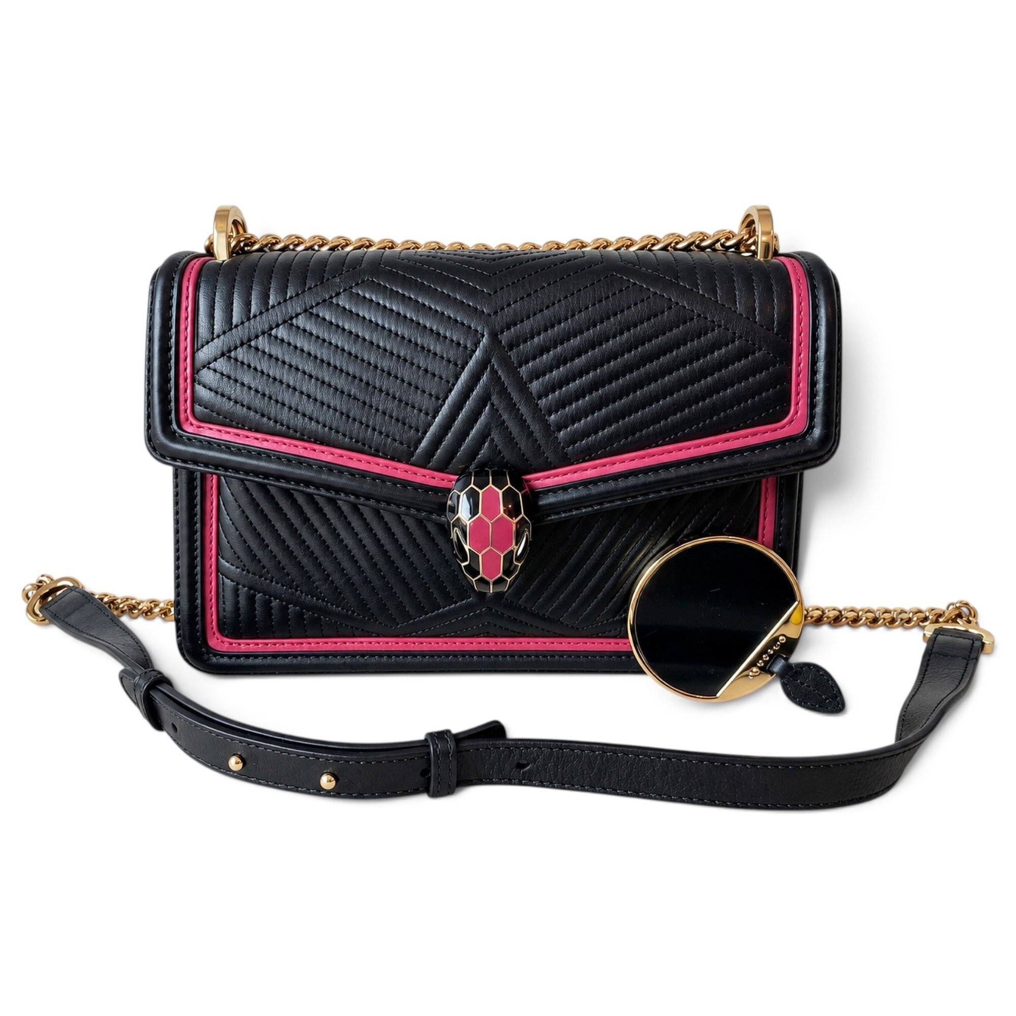 Serpenti leather handbag
