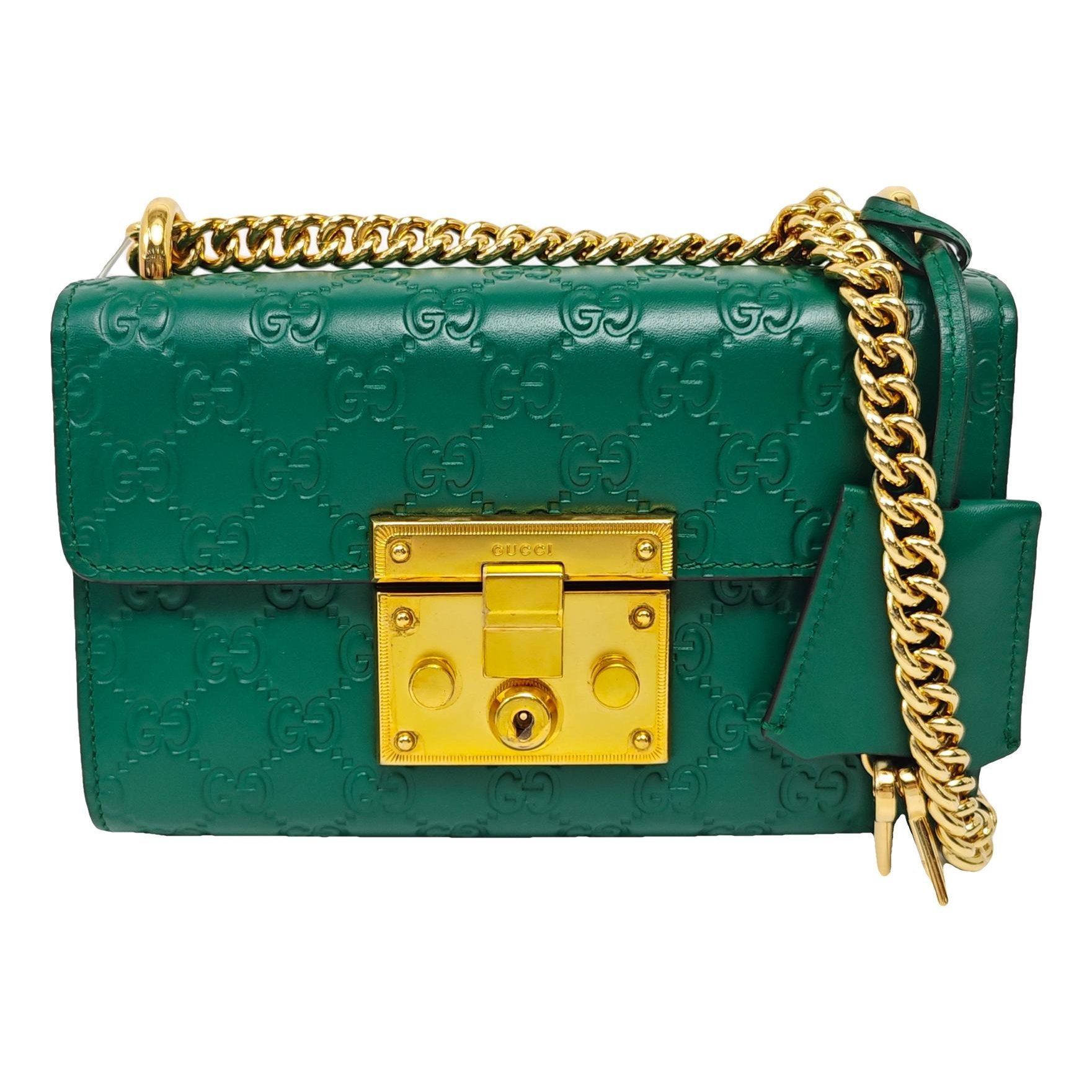 Padlock leather handbag