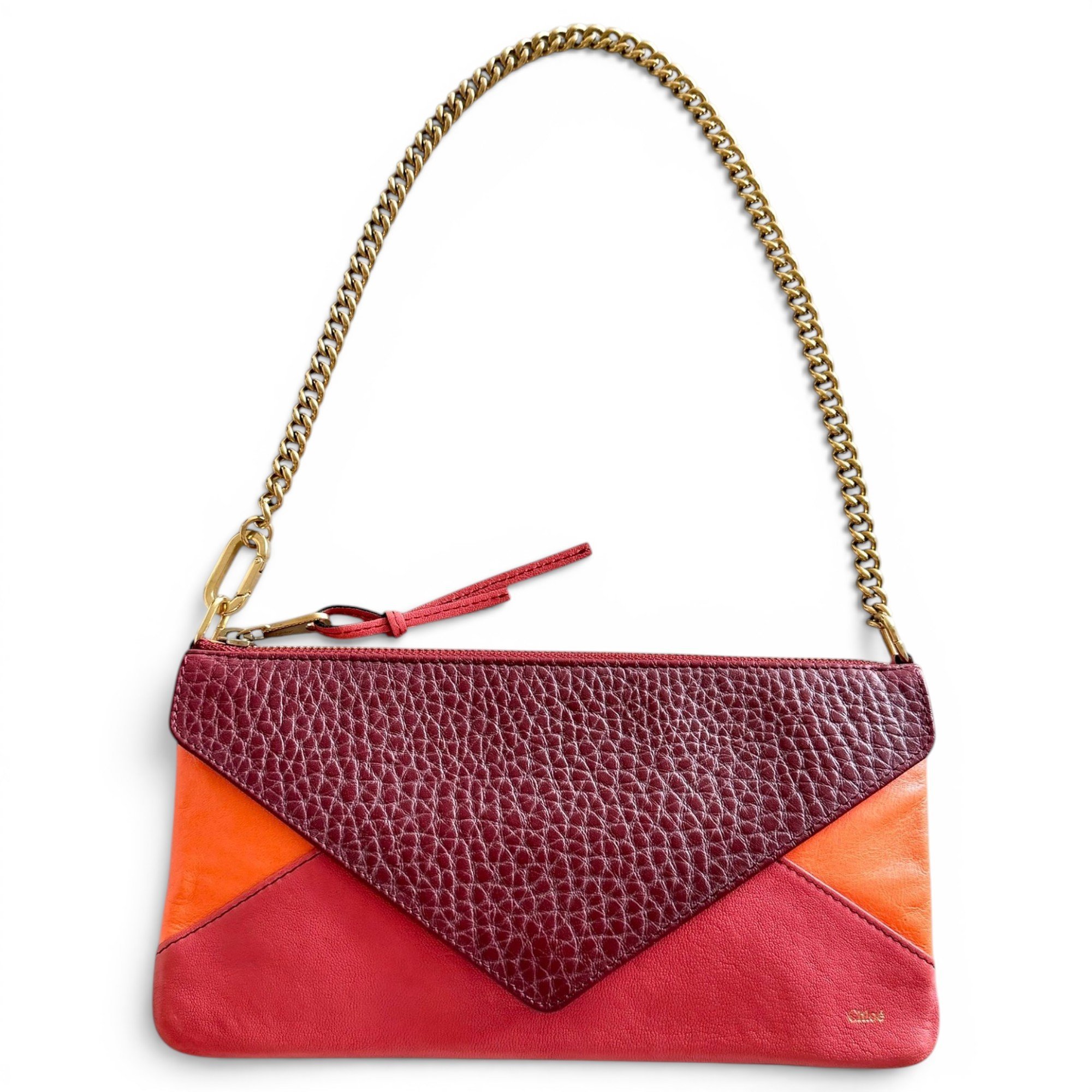 Leather clutch bag