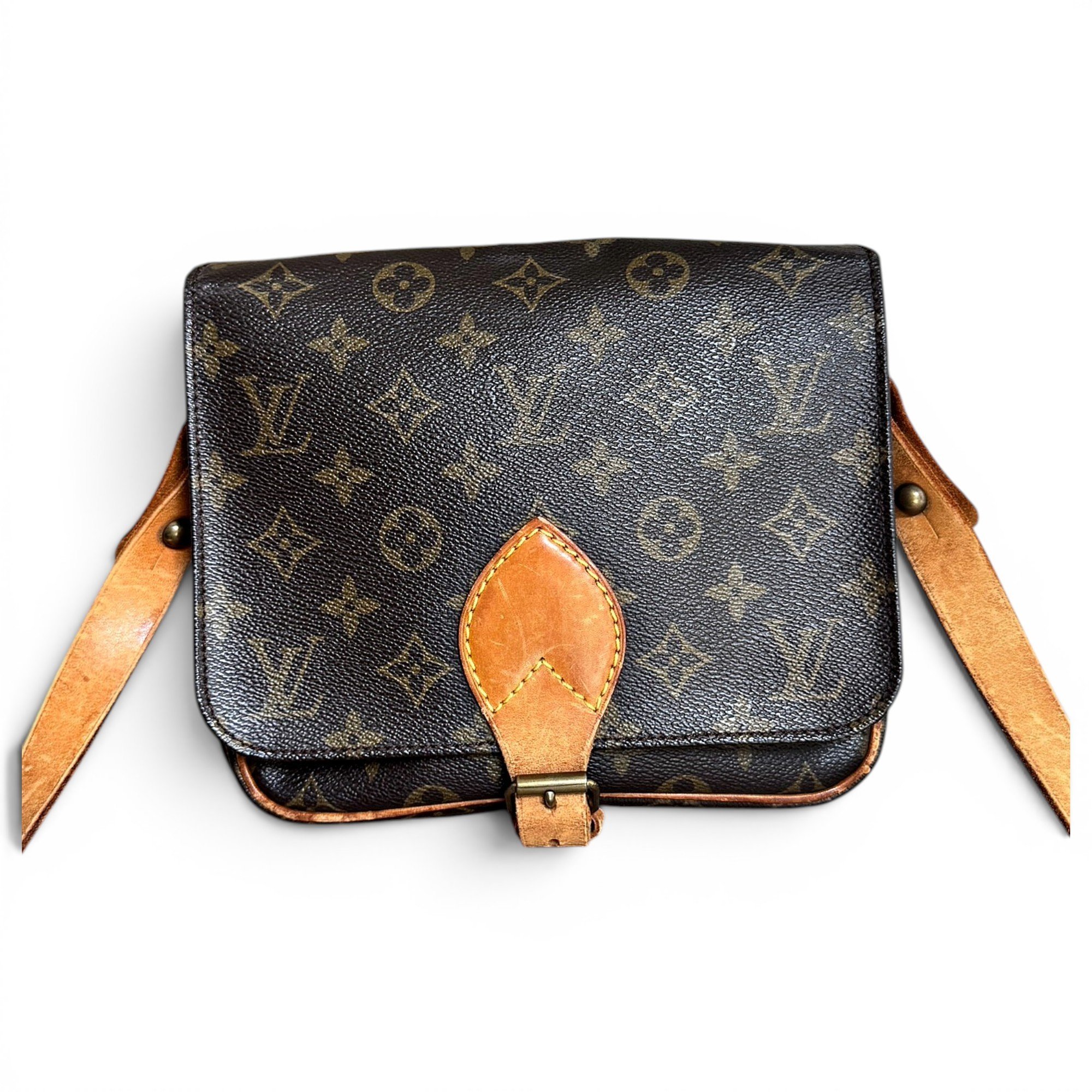 Cartouchière leather crossbody bag