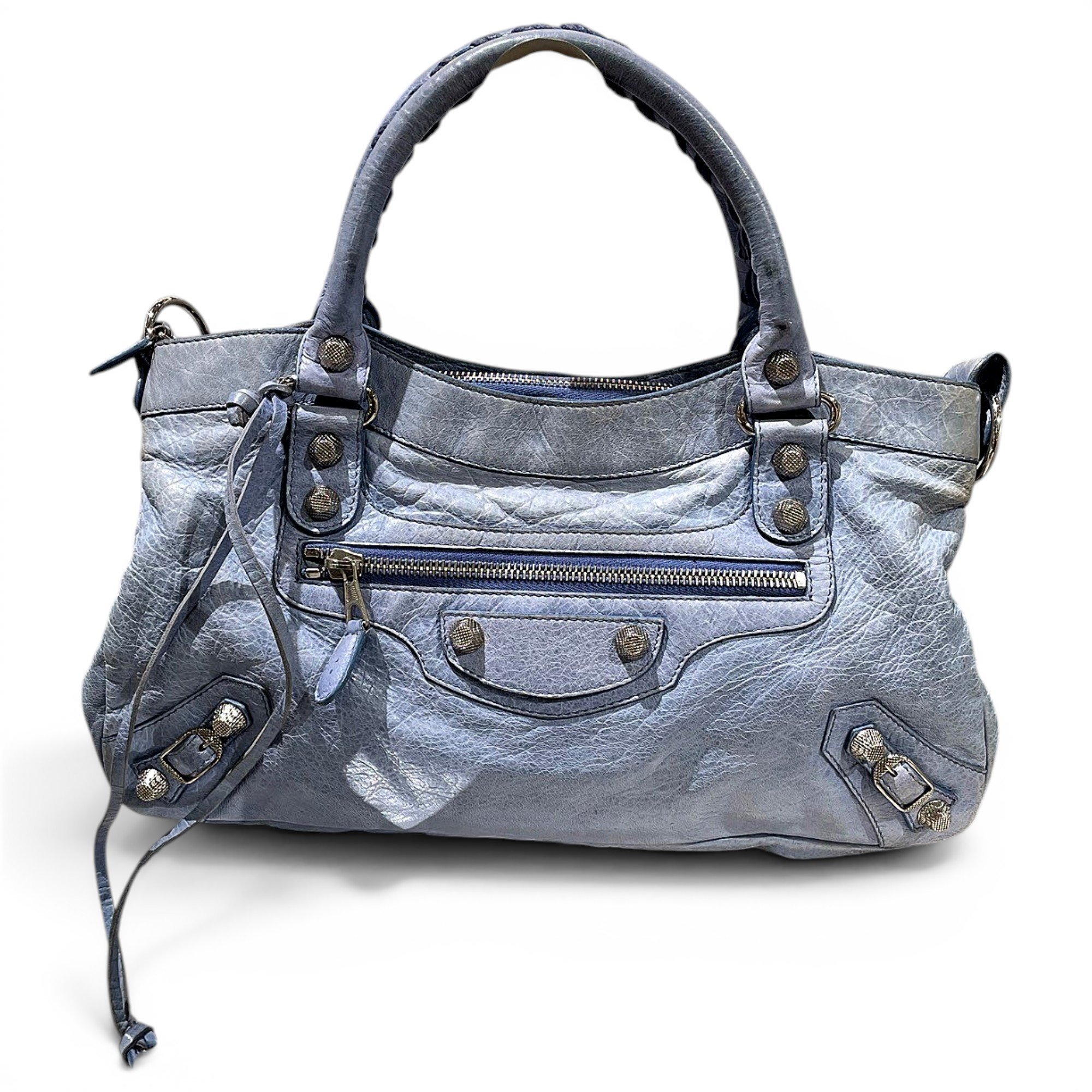 City leather handbag