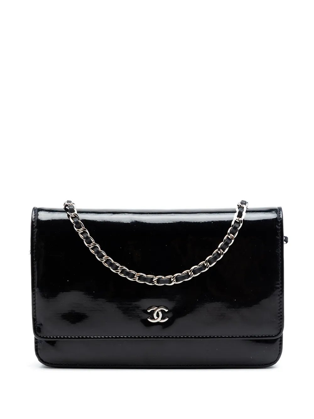 2013-2014 CC Patent Wallet On Chain crossbody bag