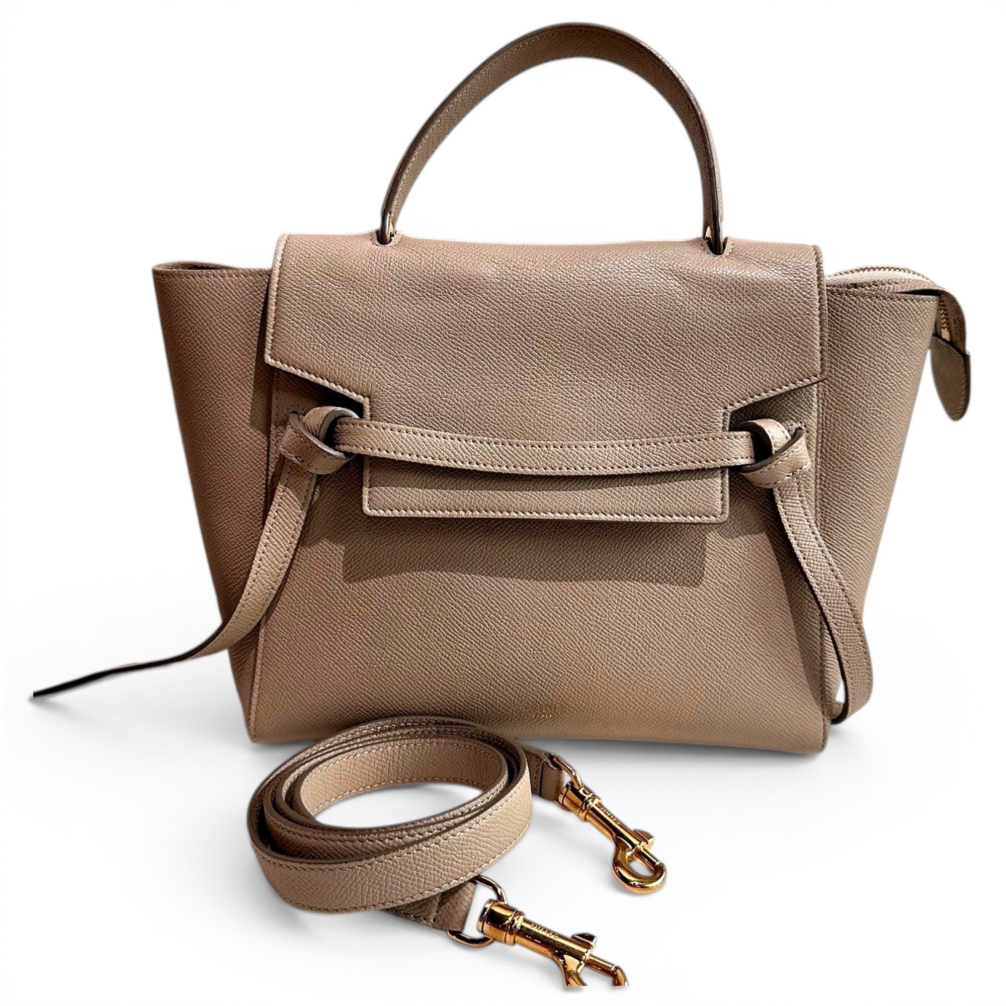 Belt leather handbag