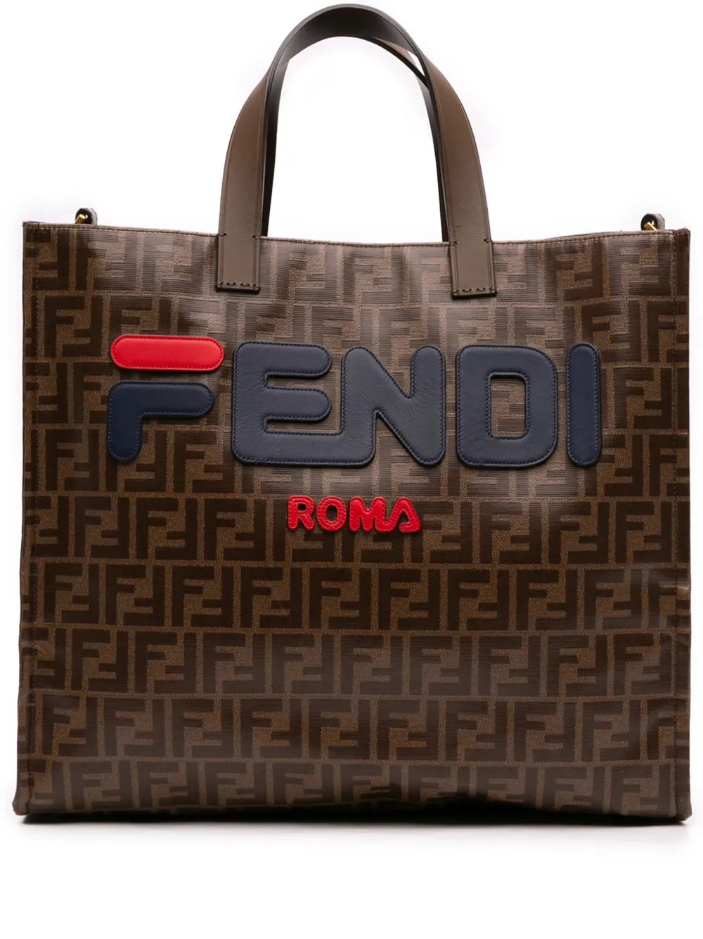 2010-2026 FILA Glazed Fabric FF 1974 Mania Shopping Tote satchel