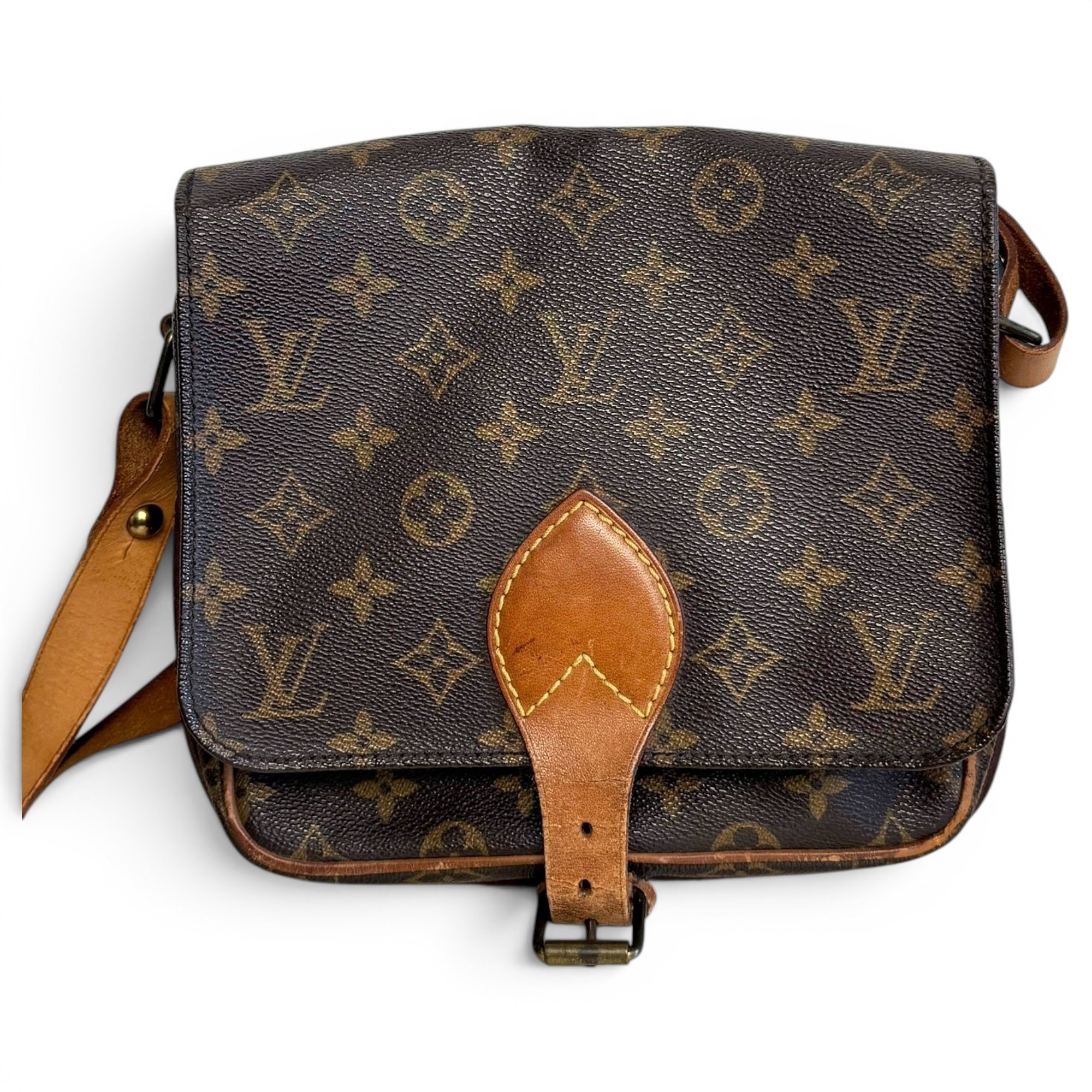 Leather clutch bag