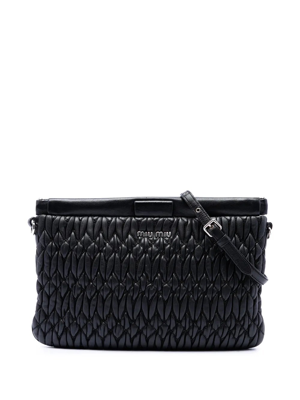 2010-2026 Matelasse Nappa Frame Clutch with Strap crossbody bag