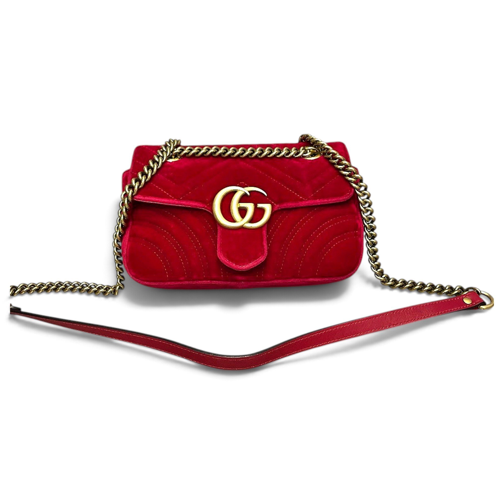 GG Marmont Flap velvet crossbody bag