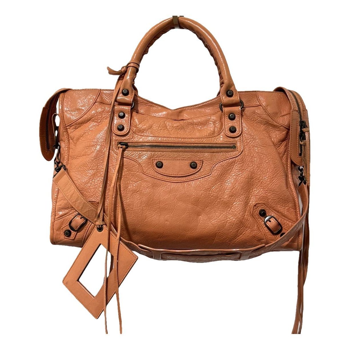 Classic Metalic leather handbag