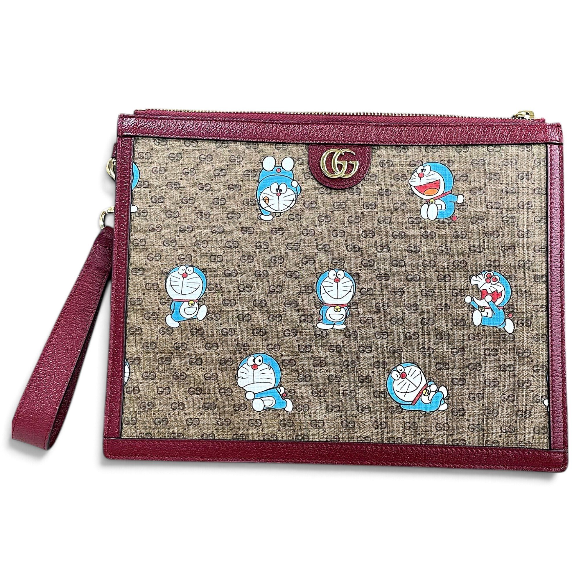 Leather clutch bag