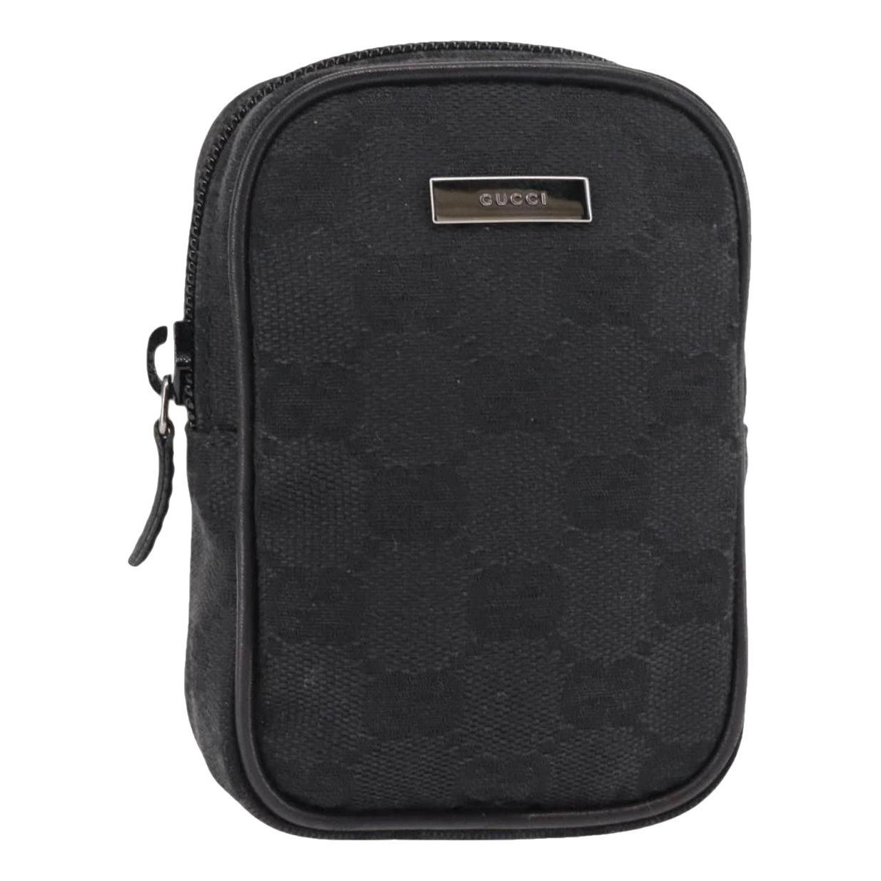 Leather clutch bag