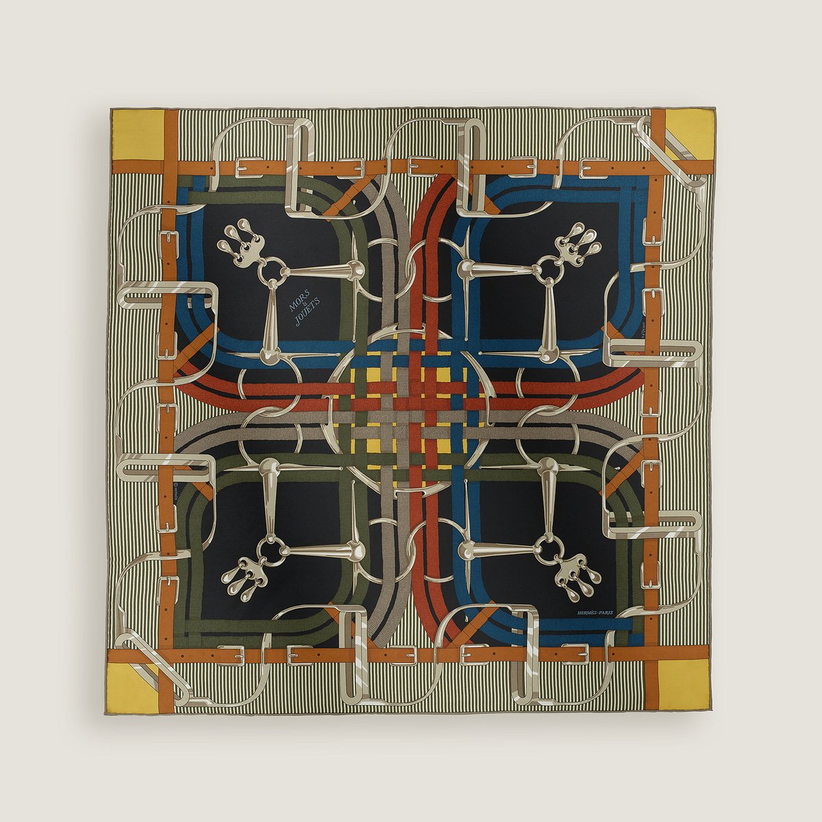 Hermès カレ 70 《馬銜・シュミーズ》 カバン/ヴェール・ロデン