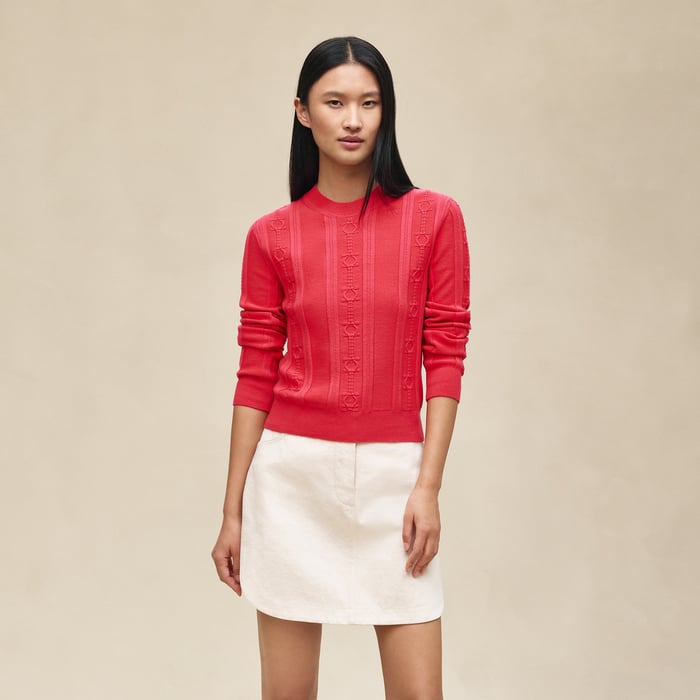 Rose Pivoine Long-sleeve Sweater