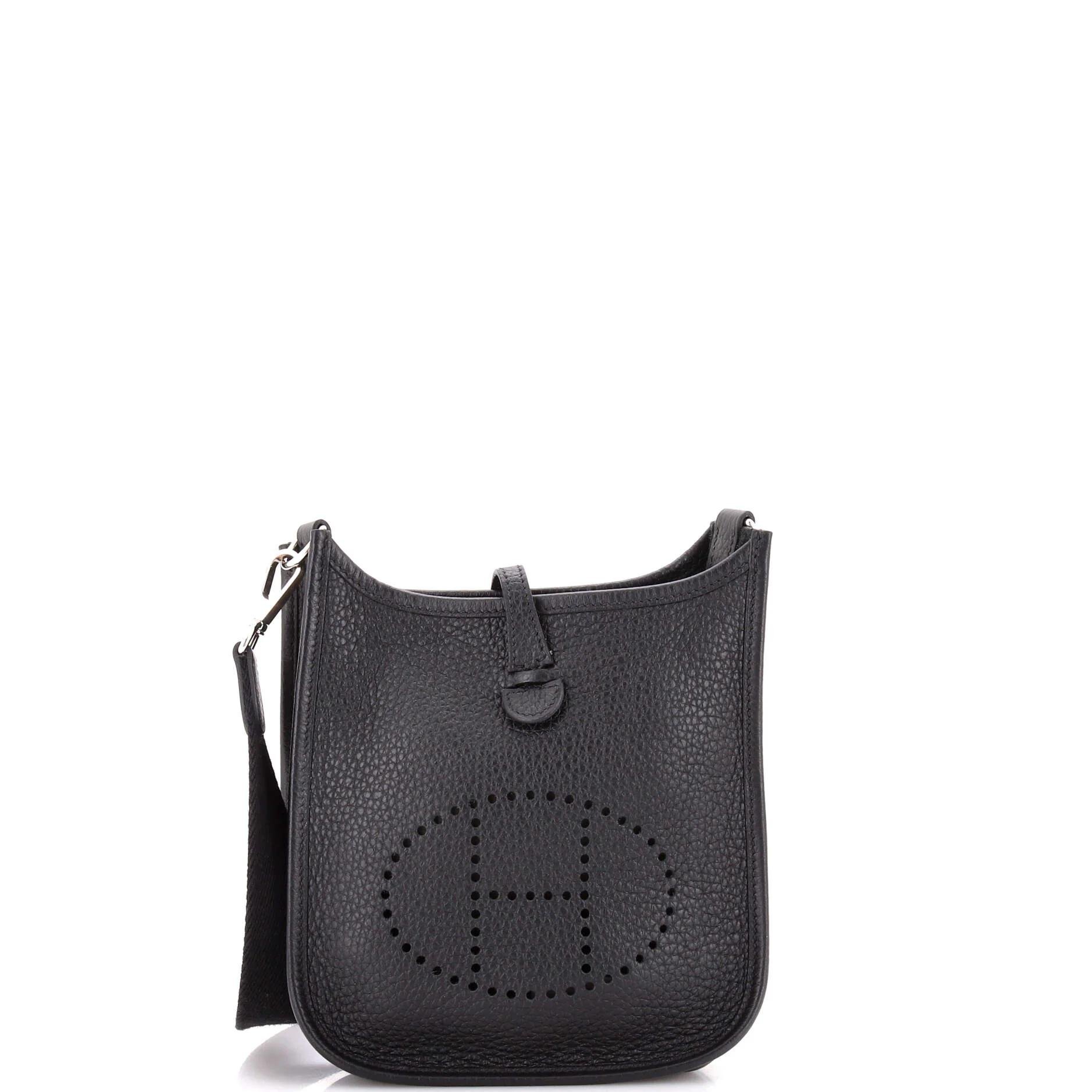 Hermes Evelyne Handbag Black Clemence Leather 2021
