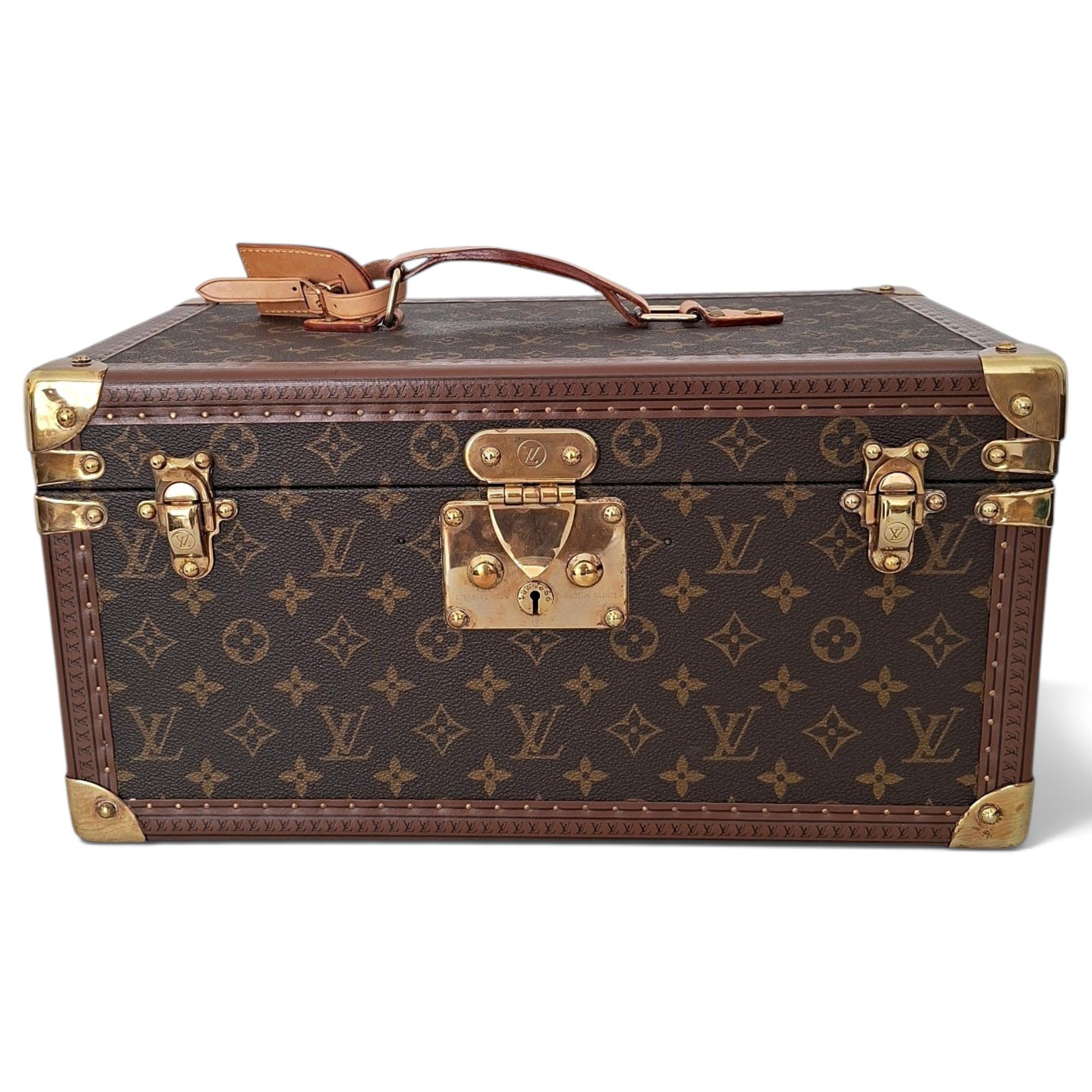 Leather vanity case