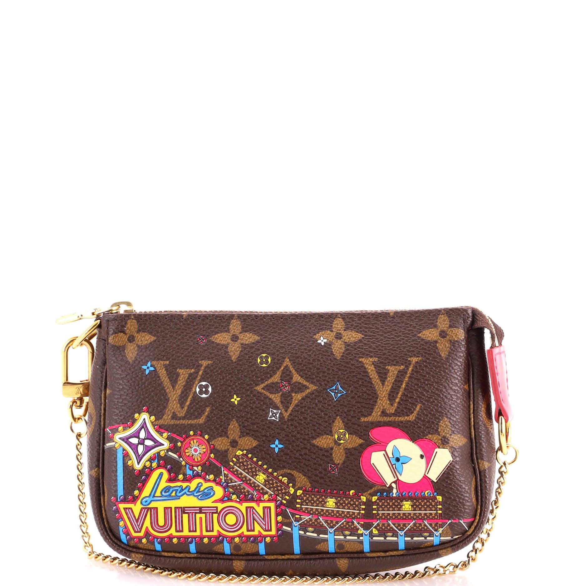Pochette Accessoires Limited Edition Vivienne Xmas Monogram Canvas Mini
